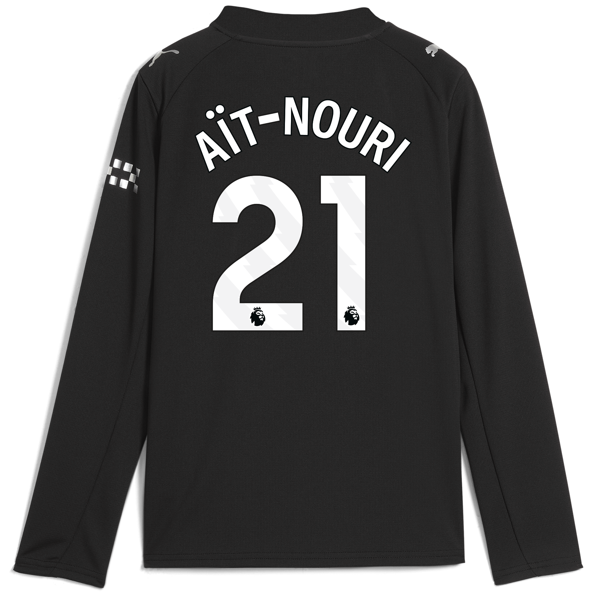 kids manchester city away jersey 202526 long sleeve with aÏt-nouri 21 printing Manchester City Shirts | Official Team Gear