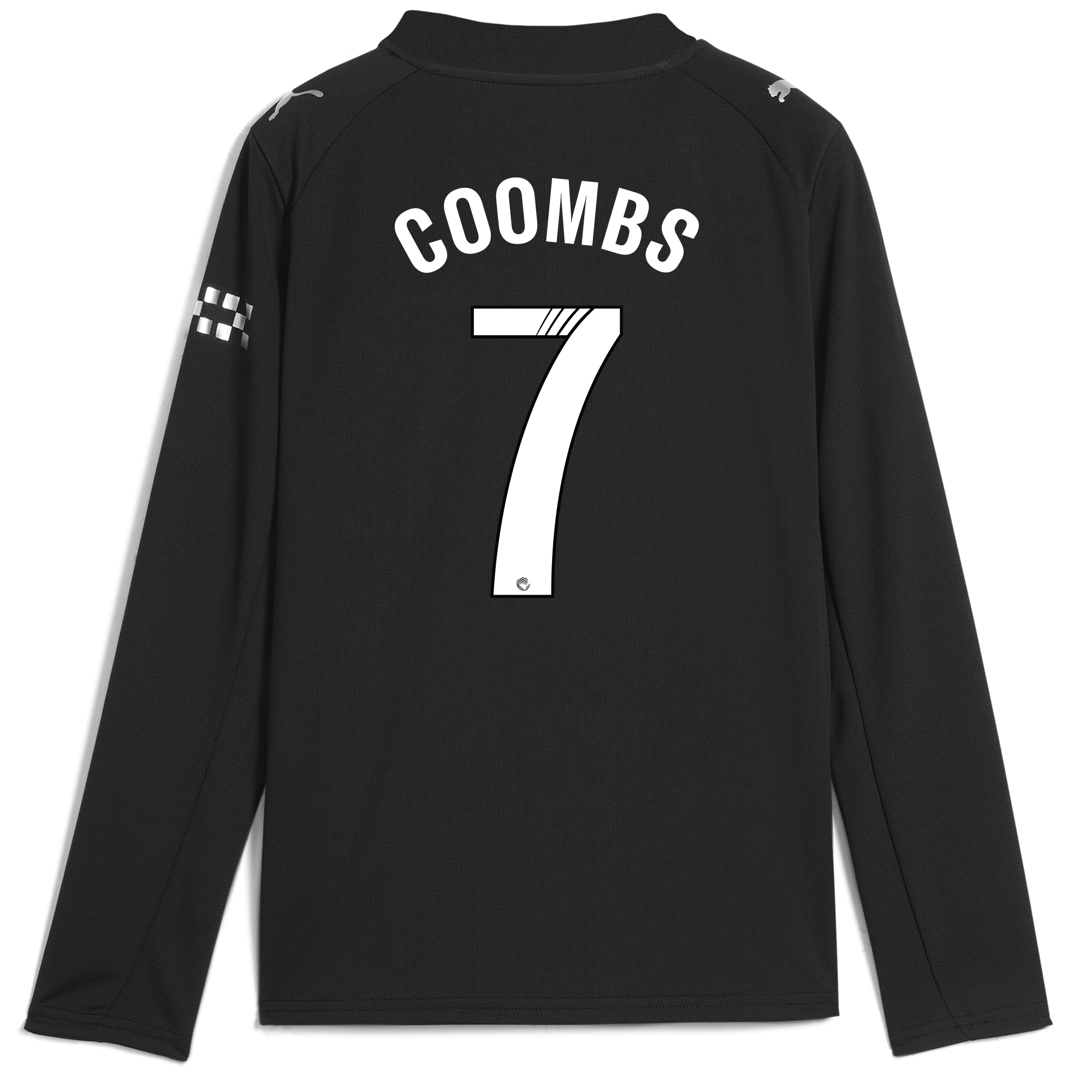 kids manchester city away jersey 202526 long sleeve with coombs 7 printing Manchester City Shirts | Official Team Gear