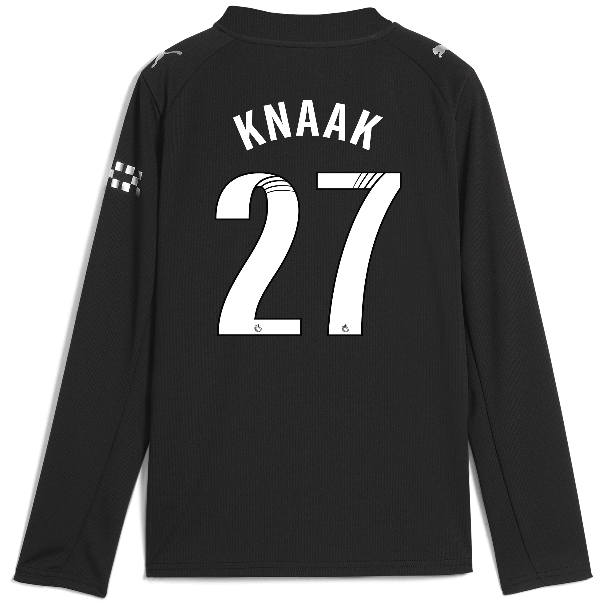 kids manchester city away jersey 202526 long sleeve with knaak 27 printing Manchester City Shirts | Official Team Gear