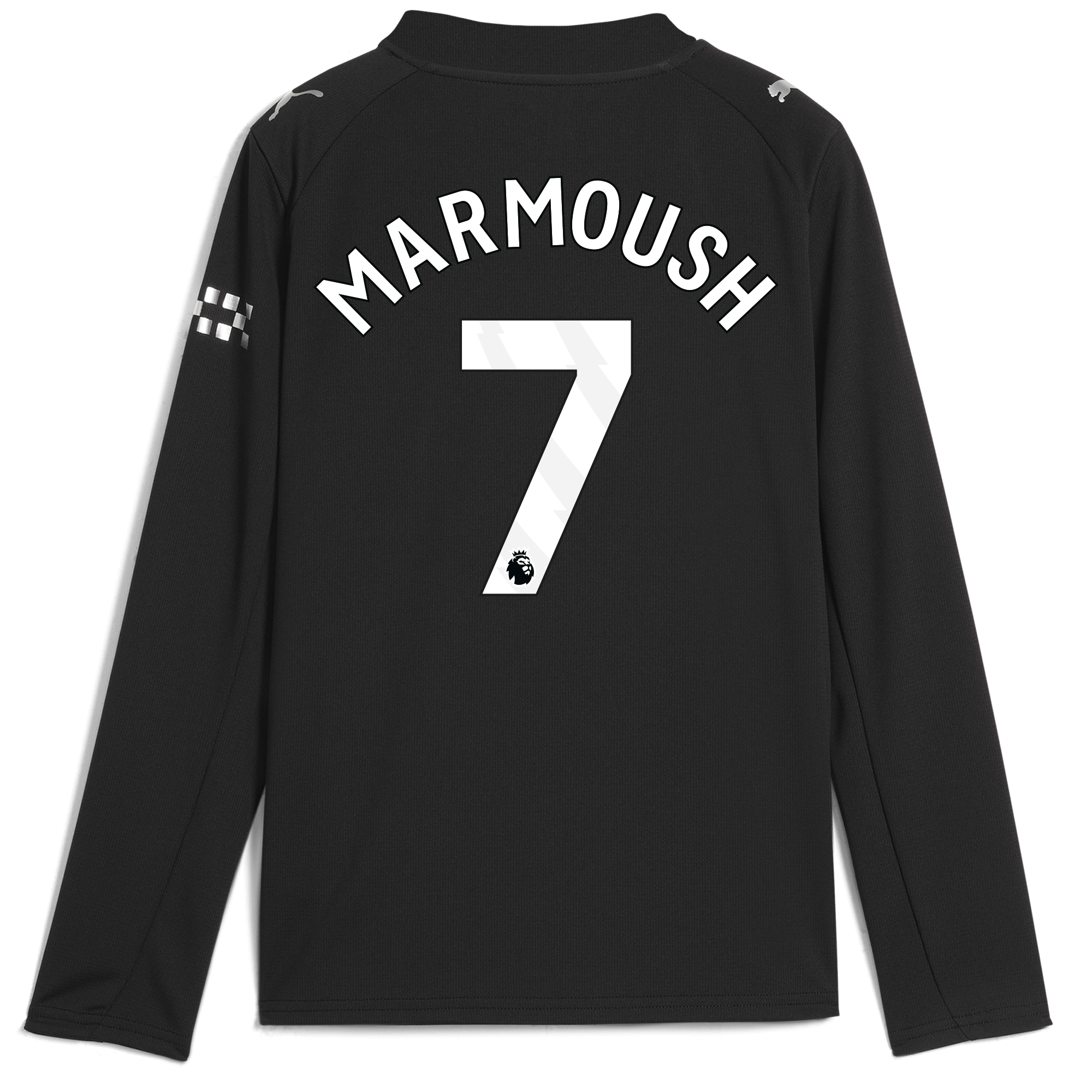 kids manchester city away jersey 202526 long sleeve with marmoush 7 printing Manchester City Shirts | Official Team Gear