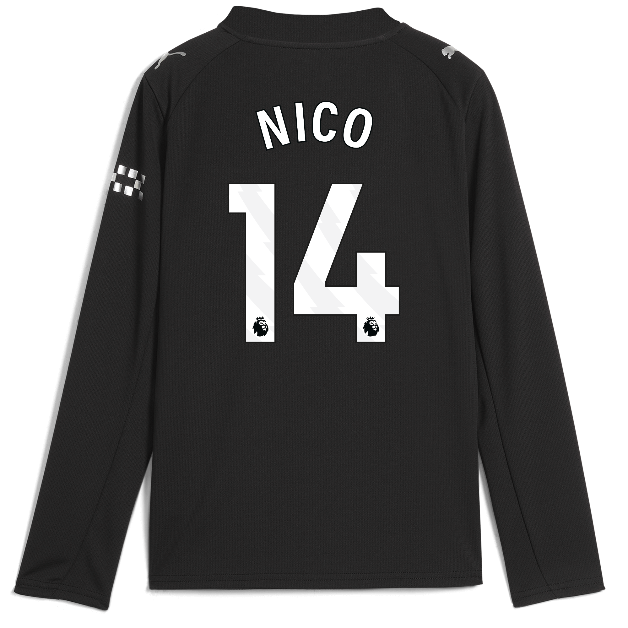 kids manchester city away jersey 202526 long sleeve with nico 14 printing Manchester City Shirts | Official Team Gear