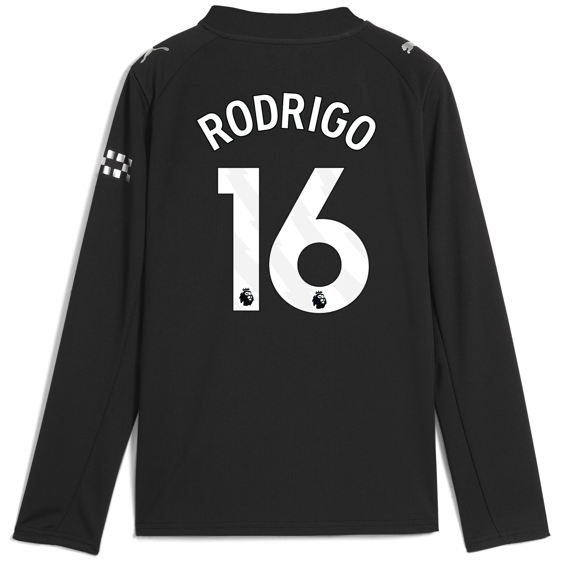 kids manchester city away jersey 202526 long sleeve with rodrigo 16 printing Manchester City Shirts | Official Team Gear