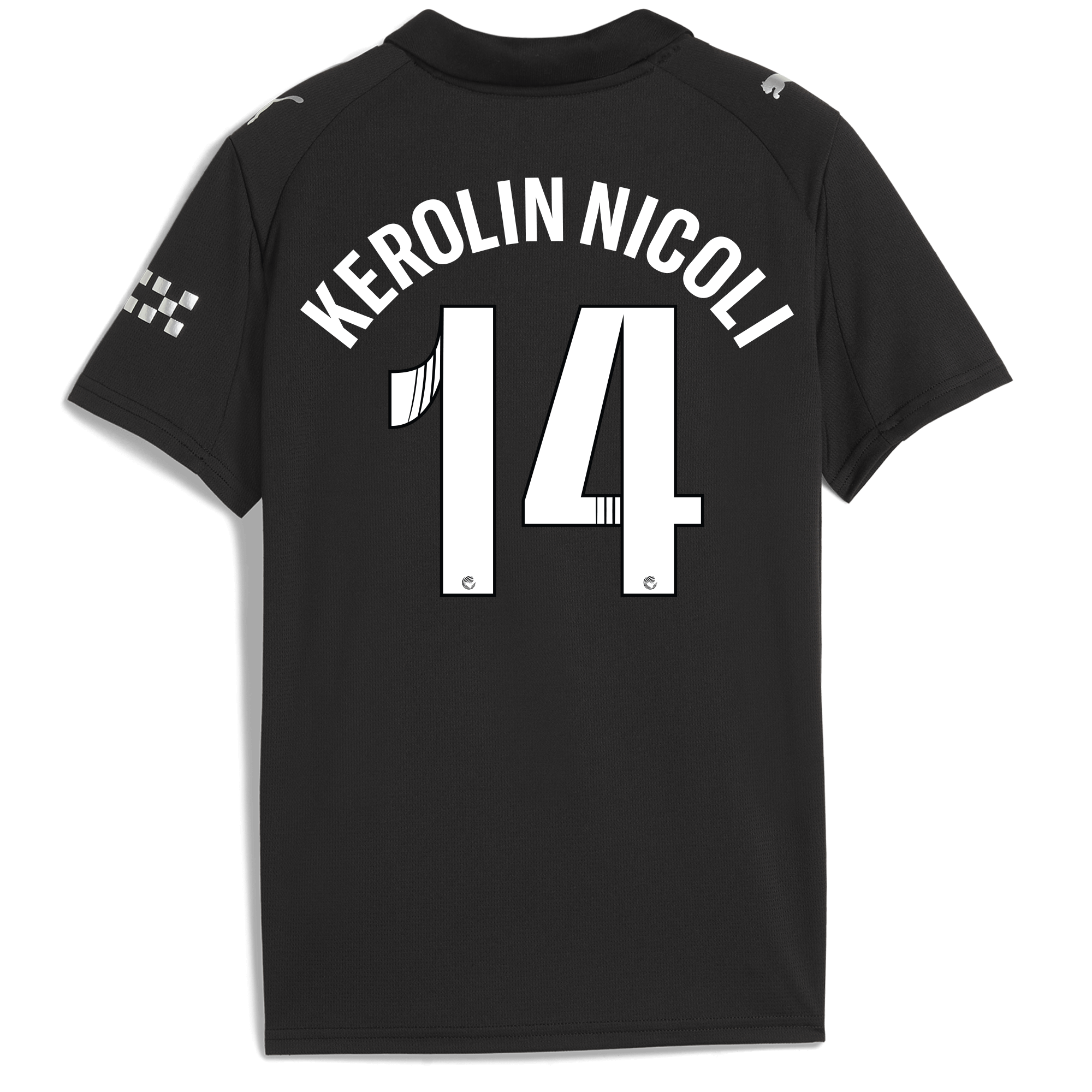 kids manchester city away jersey 202526 with kerolin nicoli 14 printing Manchester City Shirts | Official Team Gear