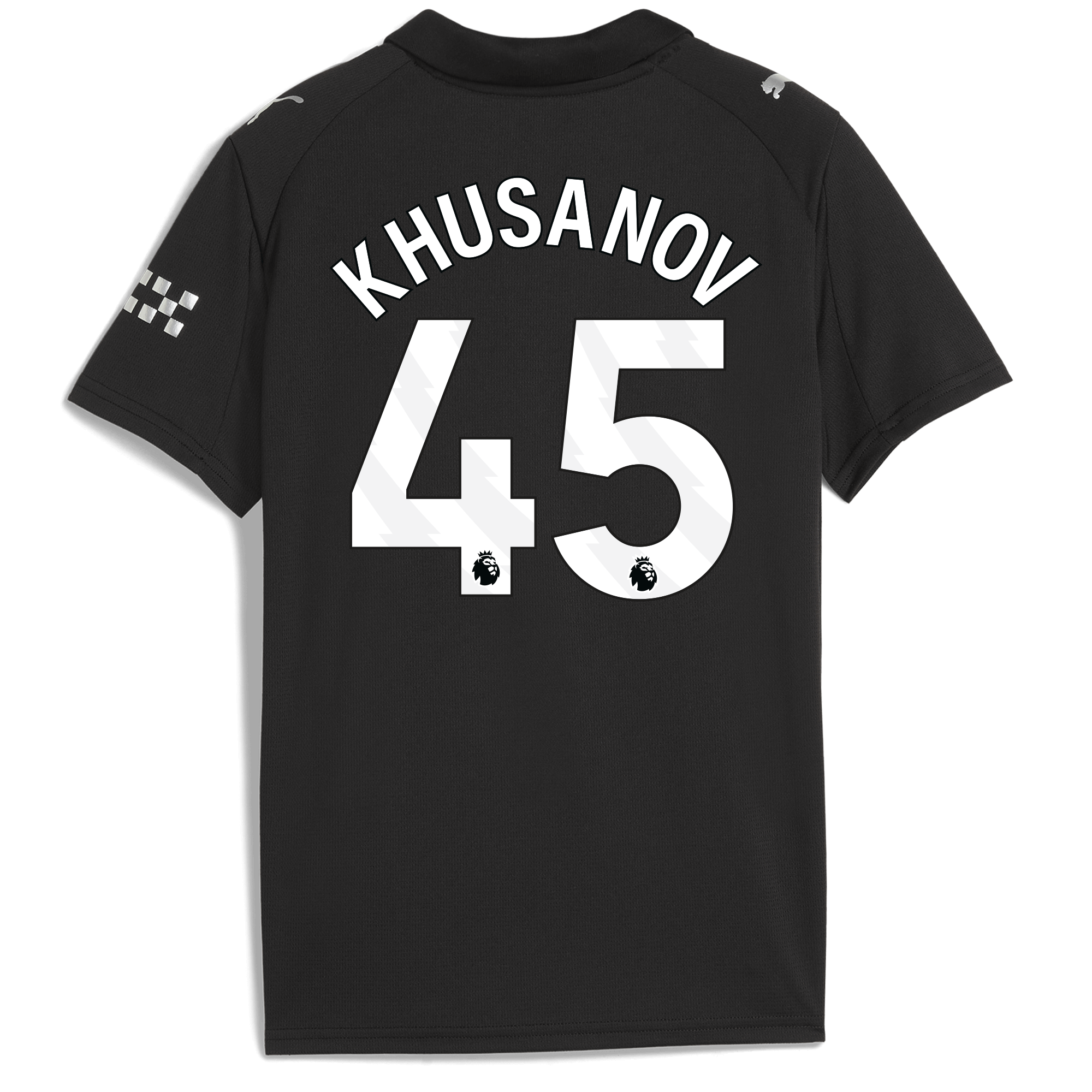 kids manchester city away jersey 202526 with khusanov 45 printing Manchester City Shirts | Official Team Gear