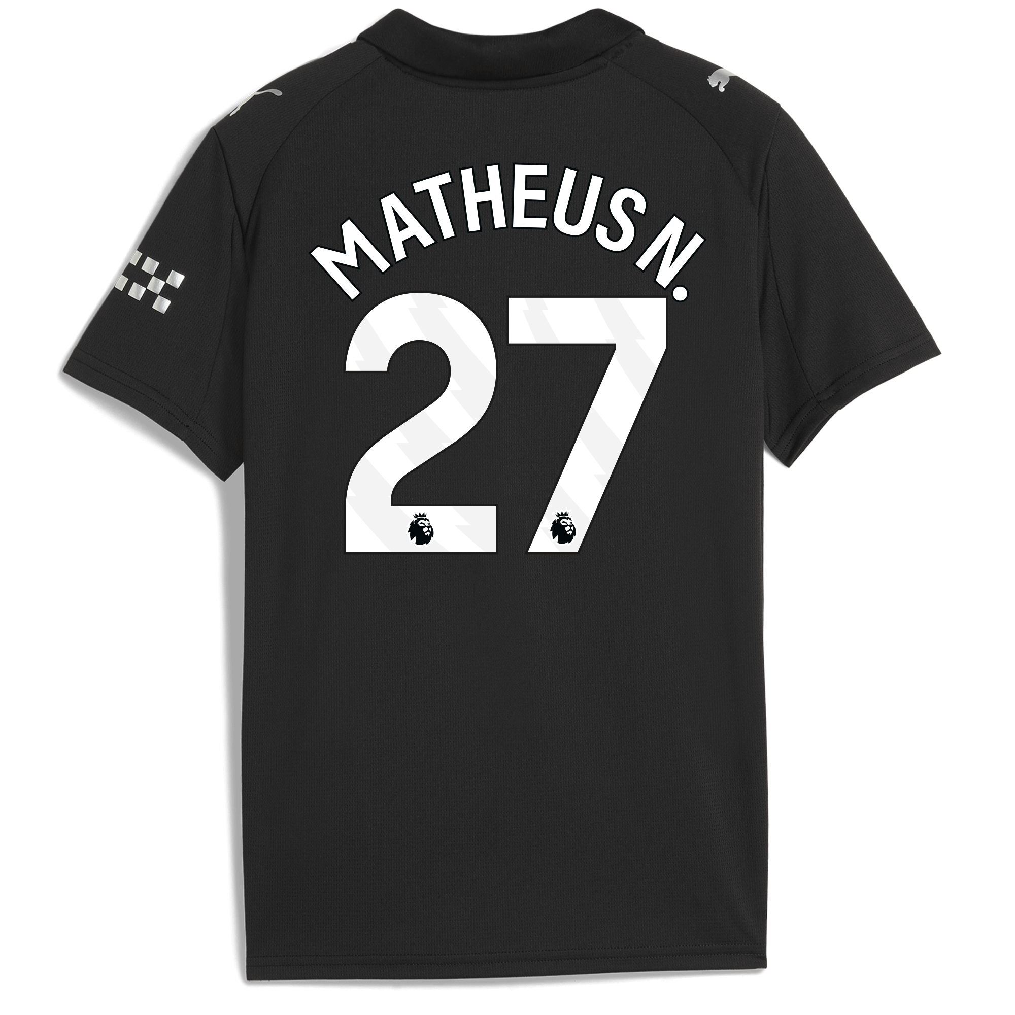 kids manchester city away jersey 202526 with matheus n. 27 printing Manchester City Shirts | Official Team Gear