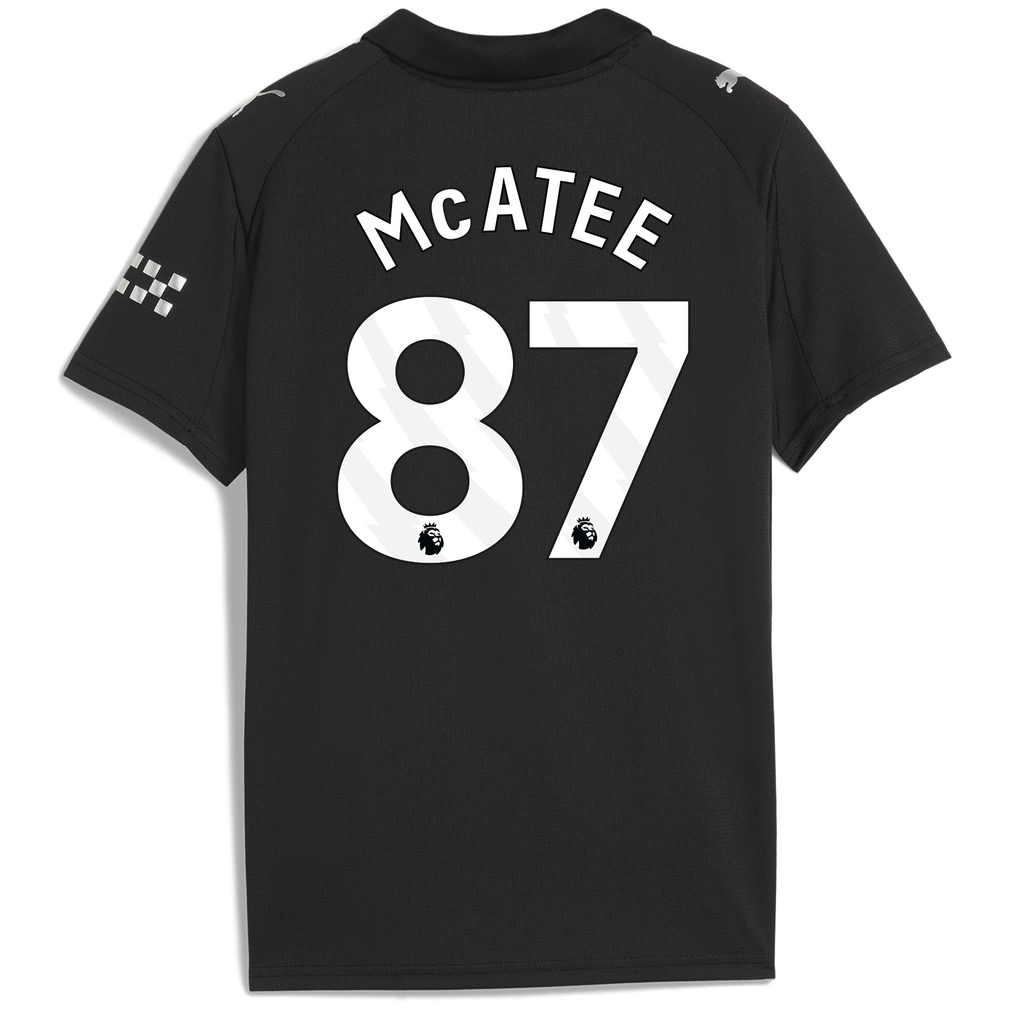 kids manchester city away jersey 202526 with mcatee 87 printing Manchester City Shirts | Official Team Gear