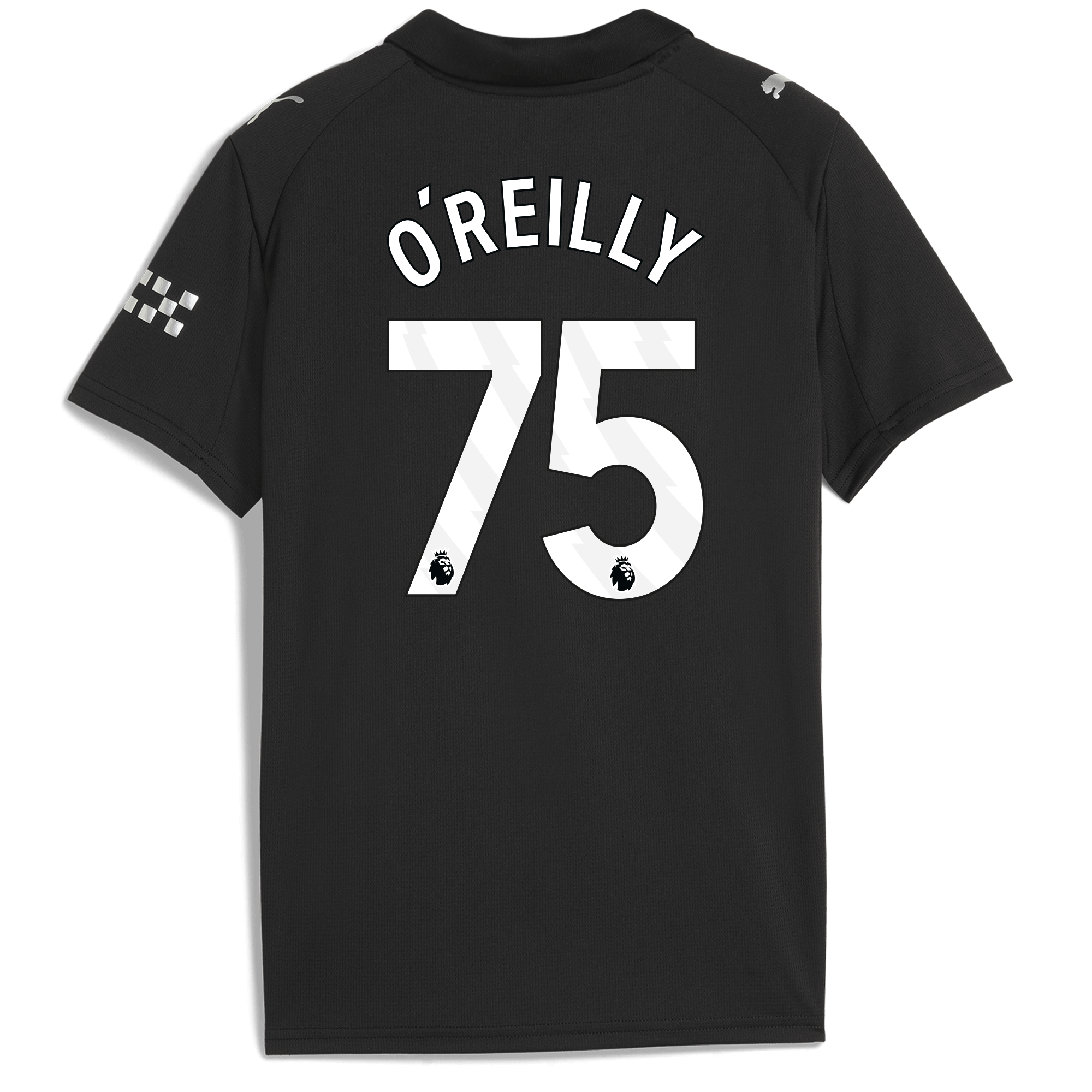 kids manchester city away jersey 202526 with oreilly 75 printing Manchester City Shirts | Official Team Gear