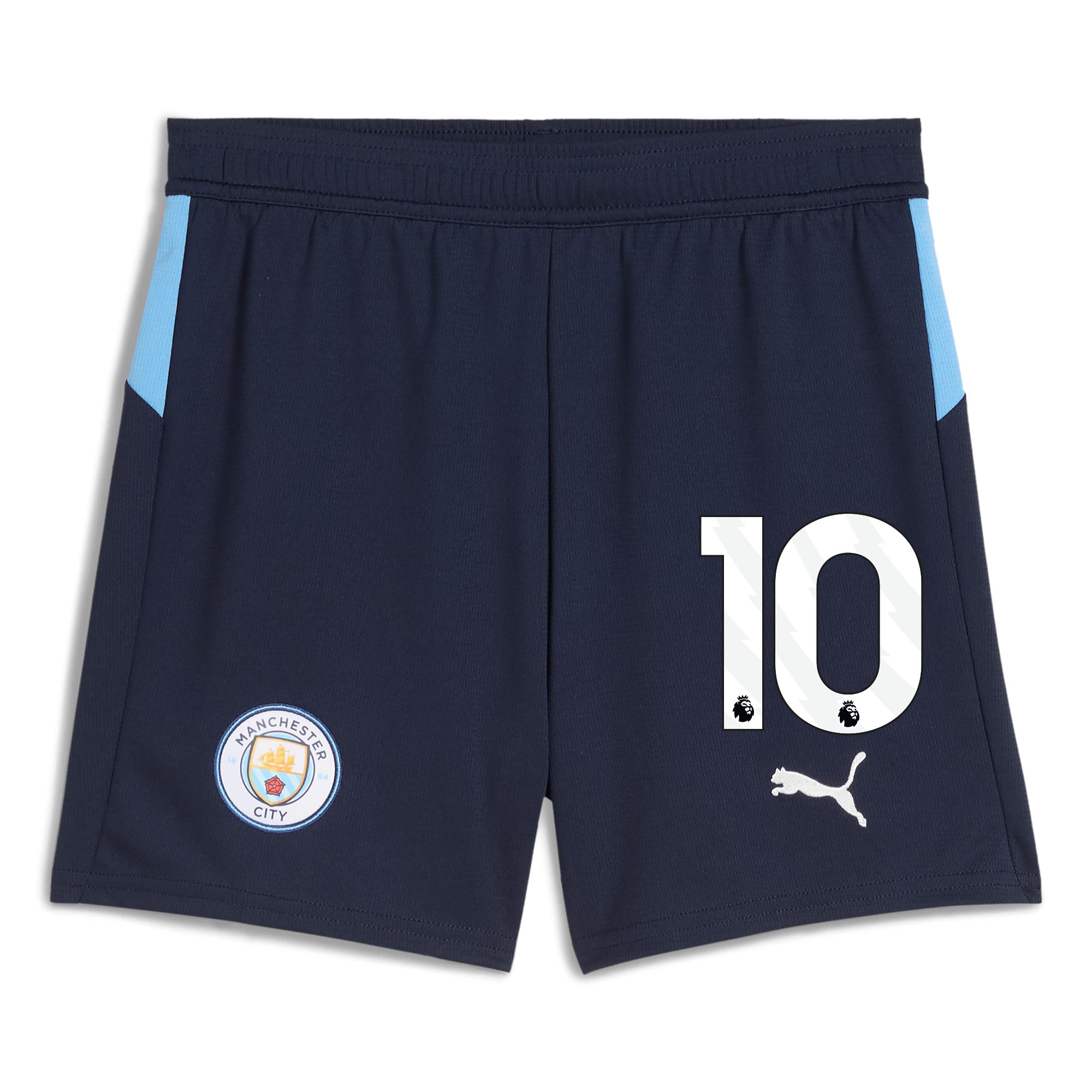 kids manchester city football shorts navy 202526 with 10 Manchester City Shirts | Official Team Gear