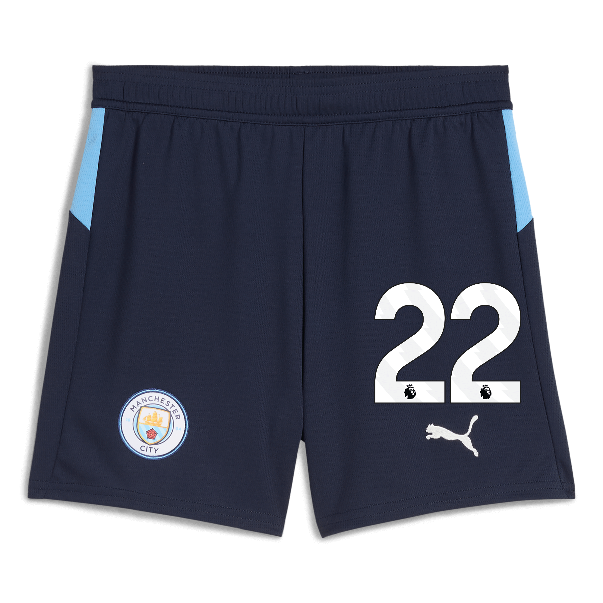 kids manchester city football shorts navy 202526 with 22 Manchester City Shirts | Official Team Gear