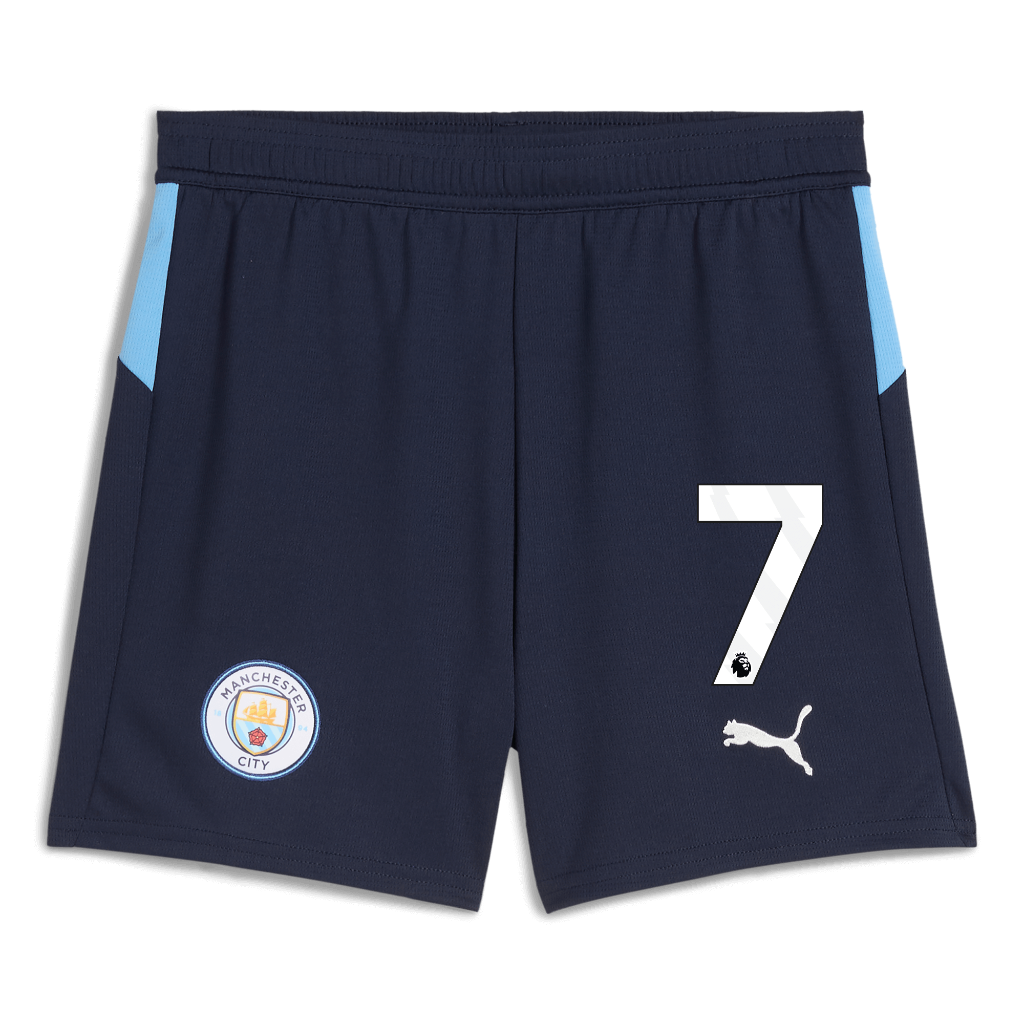kids manchester city football shorts navy 202526 with 7 Manchester City Shirts | Official Team Gear