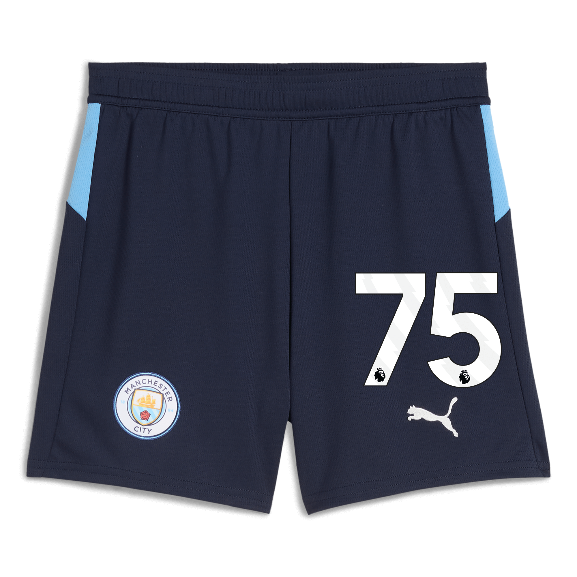kids manchester city football shorts navy 202526 with 75 Manchester City Shirts | Official Team Gear