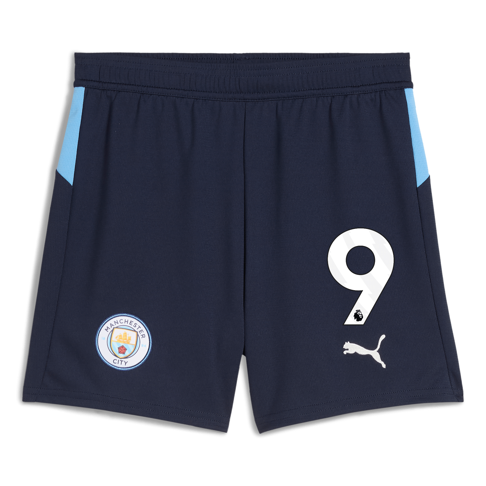 kids manchester city football shorts navy 202526 with 9 Manchester City Shirts | Official Team Gear