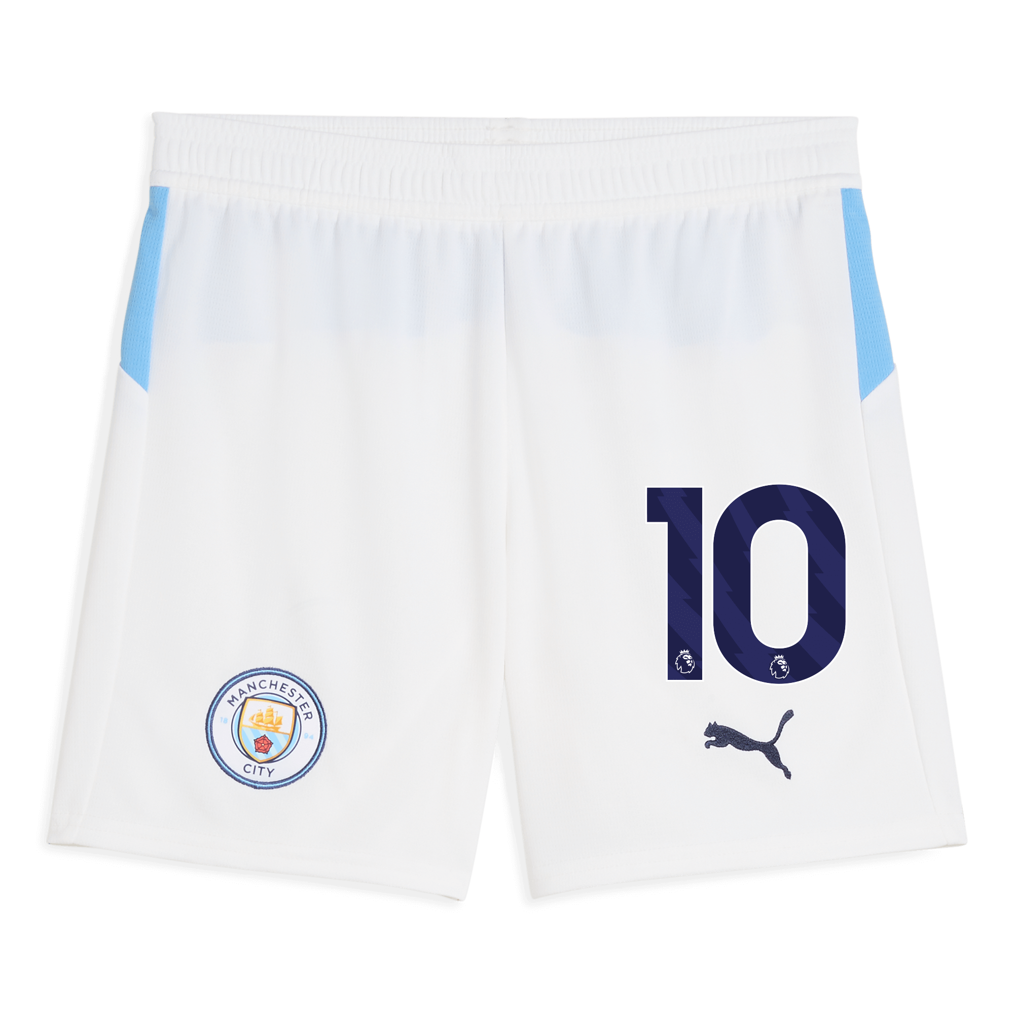 kids manchester city football shorts white 202526 with 10 Manchester City Shirts | Official Team Gear