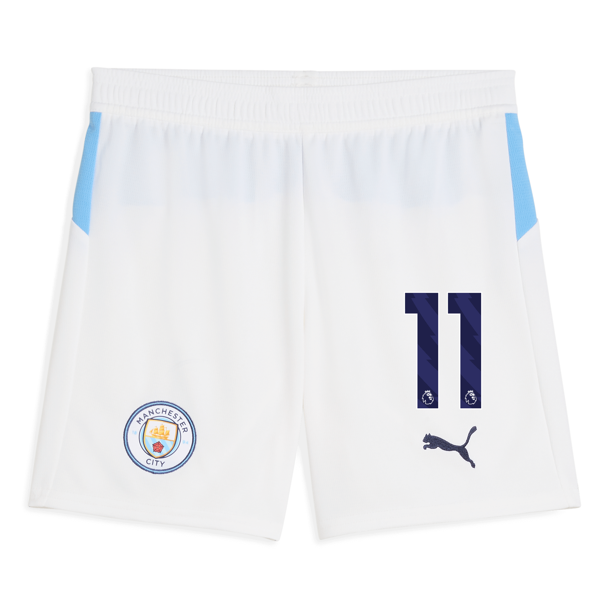 kids manchester city football shorts white 202526 with 11 Manchester City Shirts | Official Team Gear