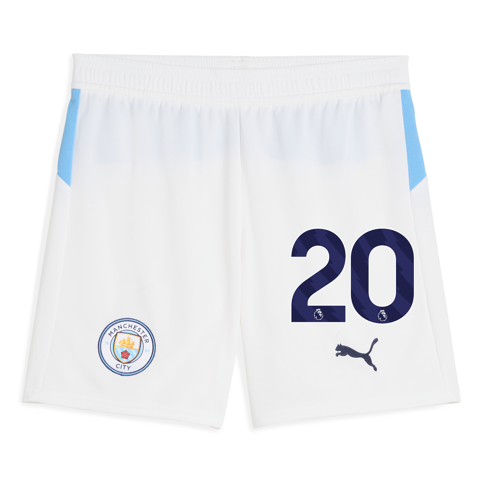 kids manchester city football shorts white 202526 with 20 Manchester City Shirts | Official Team Gear