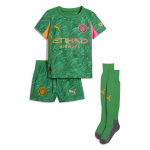 kids manchester city goalkeeper mini kit green 202526 Manchester City Shirts | Official Team Gear