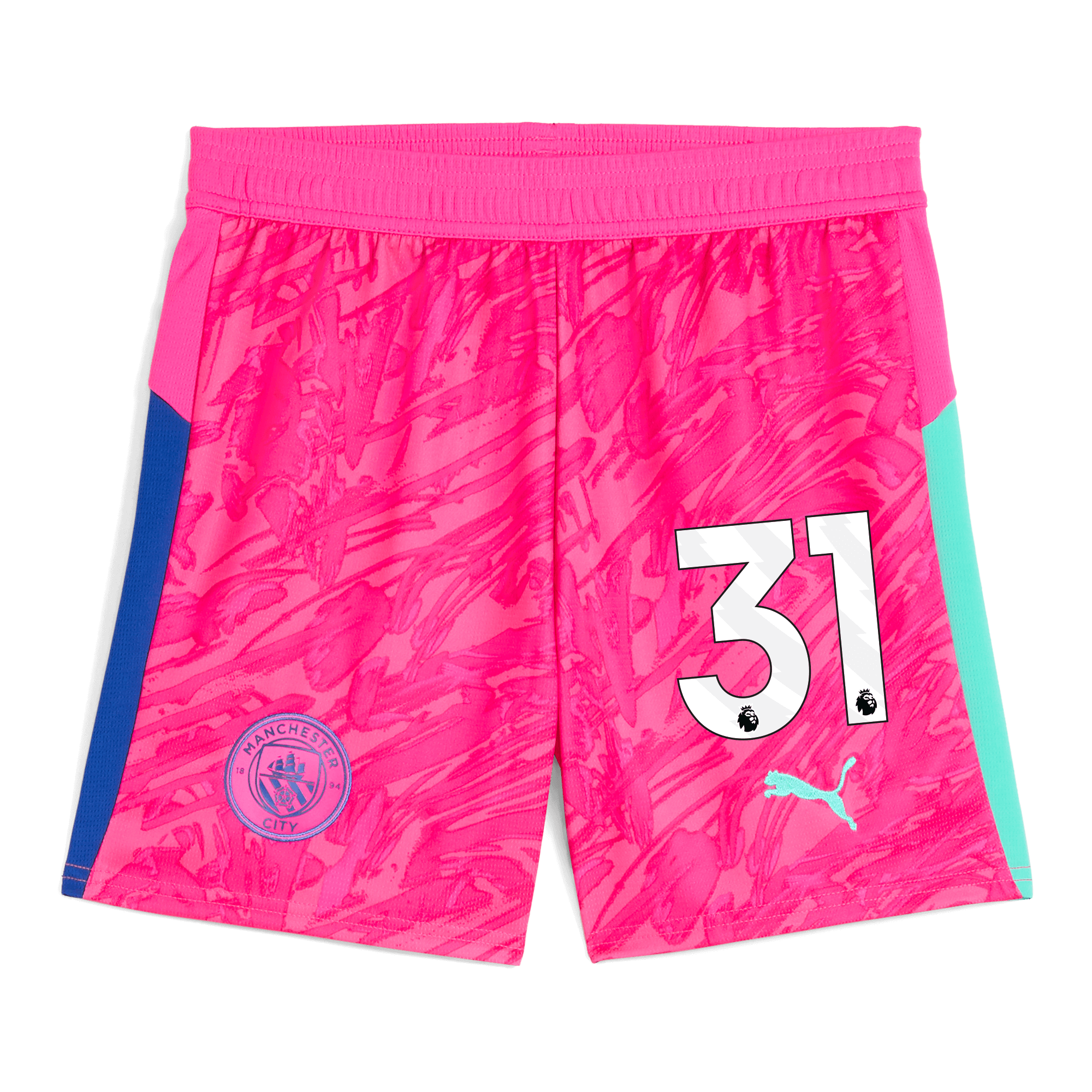 kids manchester city goalkeeper shorts pink 202526 with 31 Manchester City Shirts | Official Team Gear