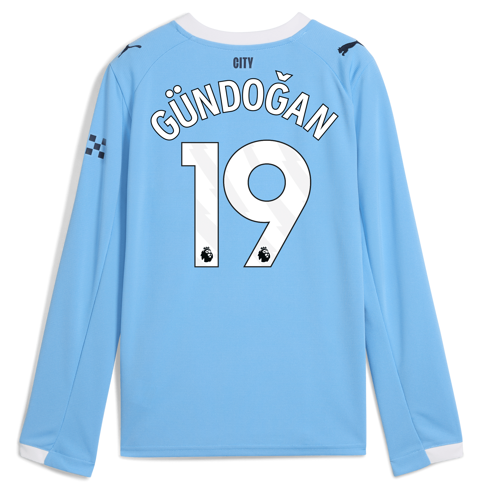 kids manchester city home jersey 202526 long sleeve with gÜndoĞan 19 printing Manchester City Shirts | Official Team Gear