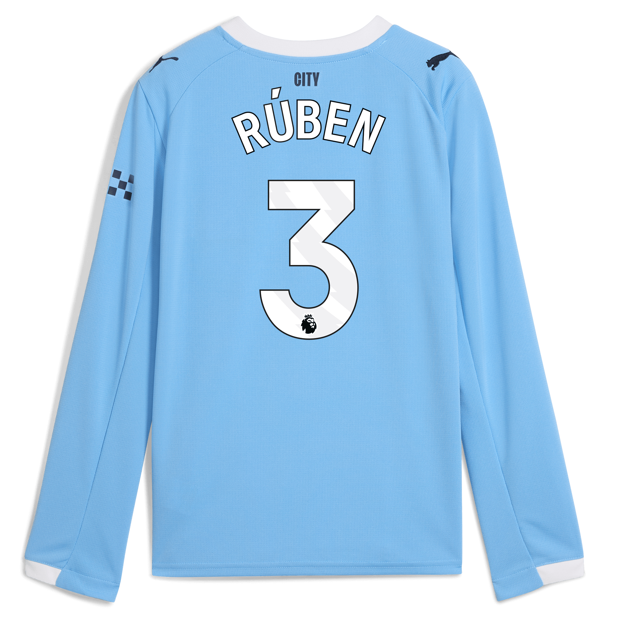 kids manchester city home jersey 202526 long sleeve with rÚben 3 printing Manchester City Shirts | Official Team Gear