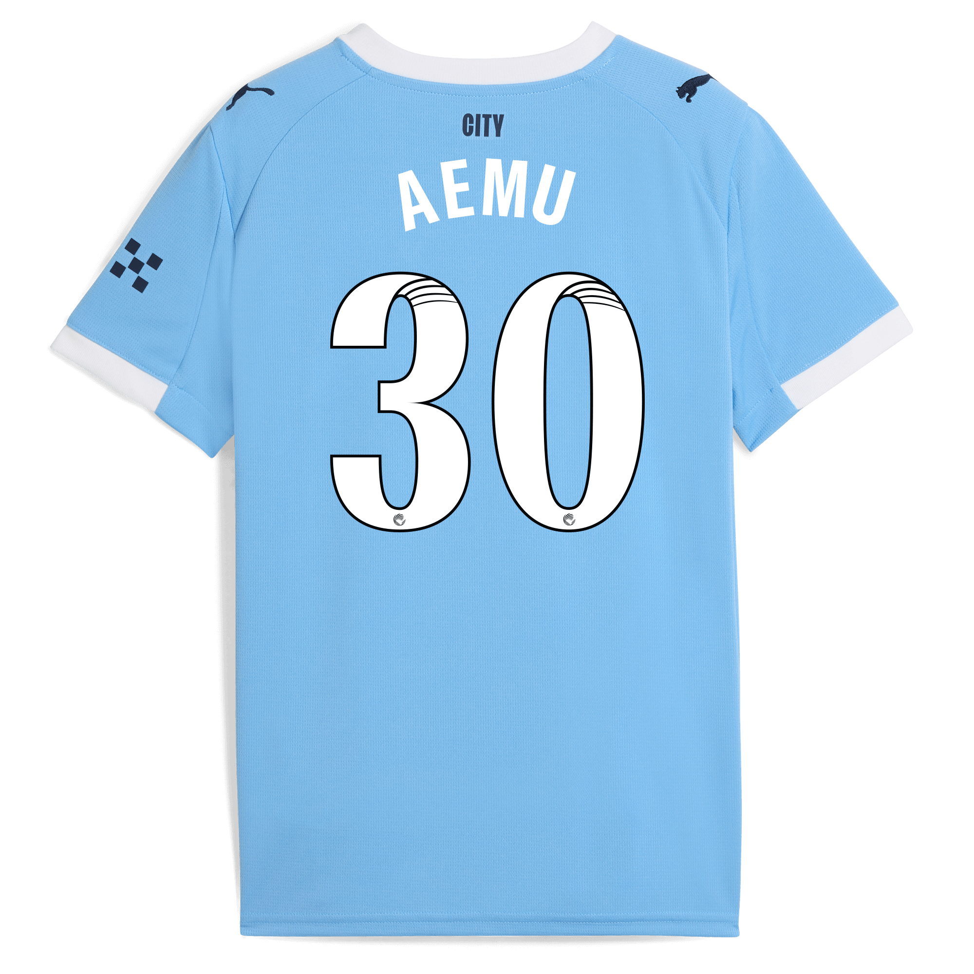 kids manchester city home jersey 202526 with aemu 30 printing Manchester City Shirts | Official Team Gear