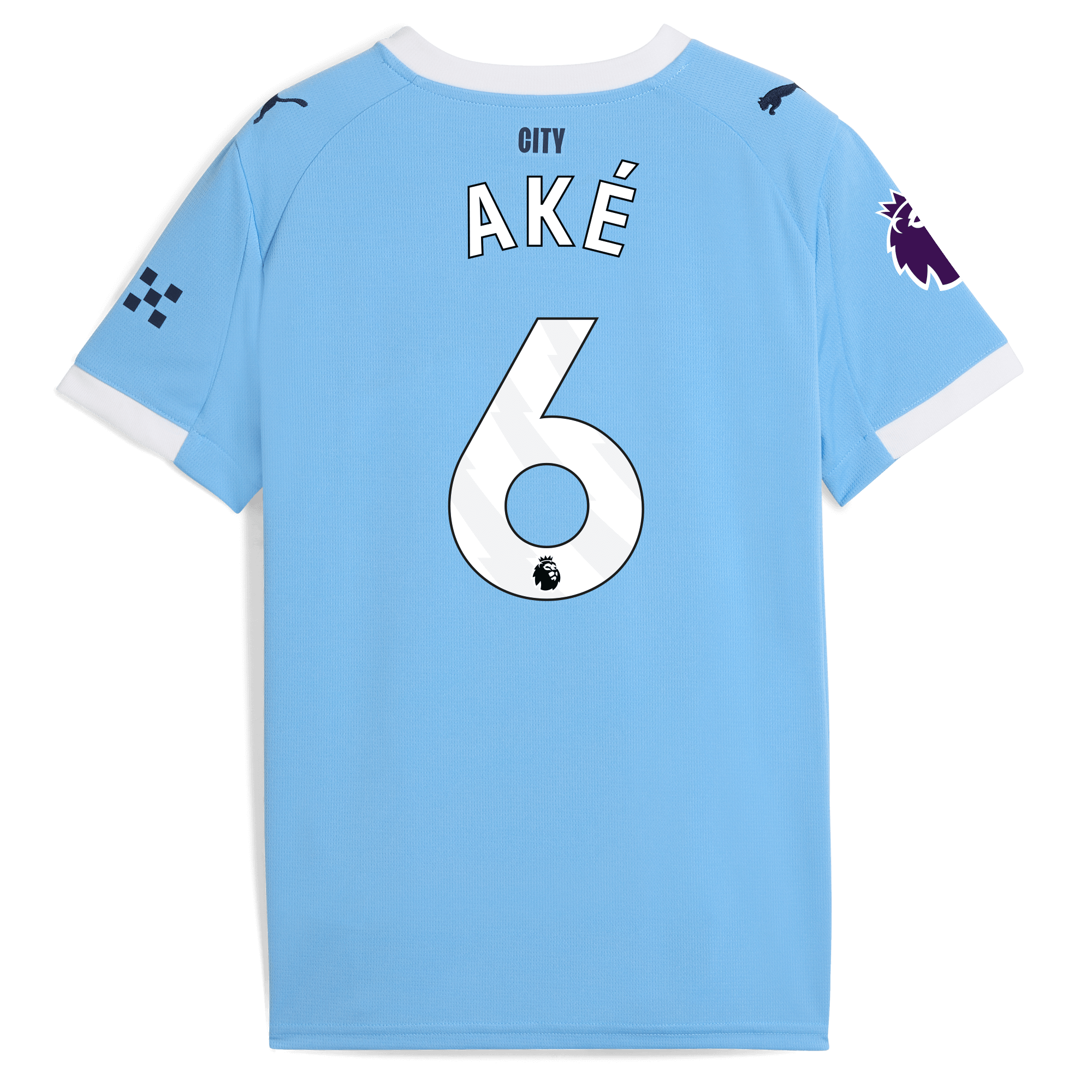 kids manchester city home jersey 202526 with akÉ 6 printing Manchester City Shirts | Official Team Gear