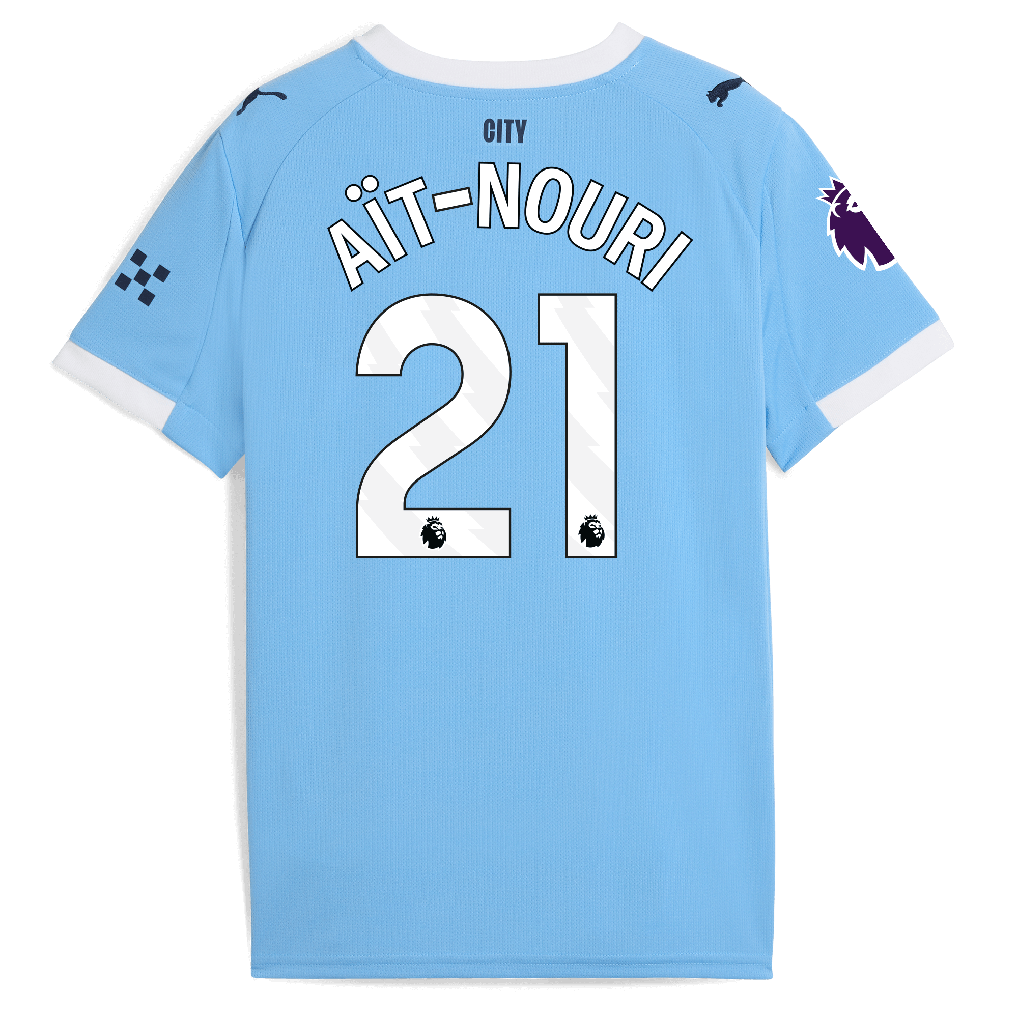 kids manchester city home jersey 202526 with aÏt-nouri 21 printing Manchester City Shirts | Official Team Gear