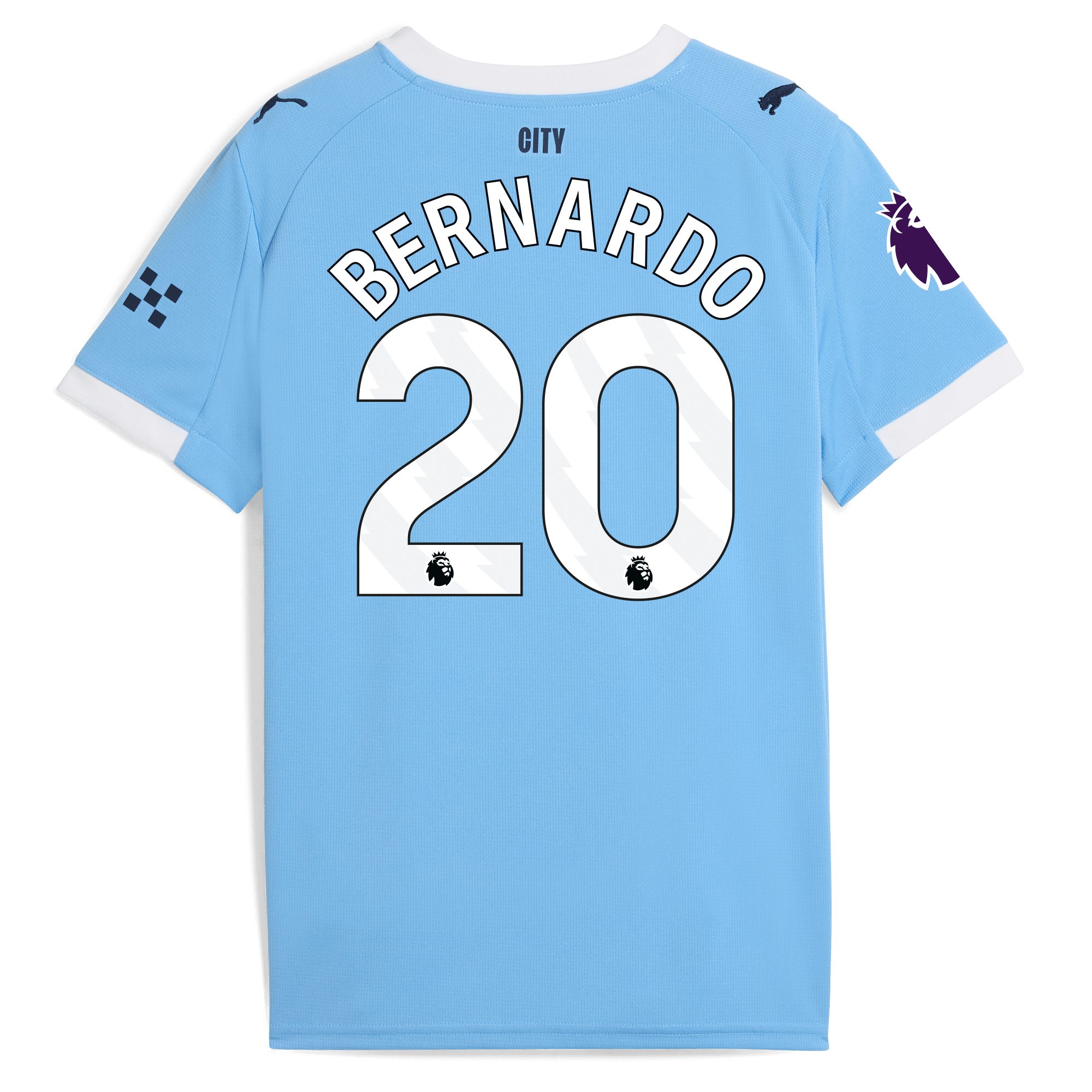 kids manchester city home jersey 202526 with bernardo 20 printing Manchester City Shirts | Official Team Gear