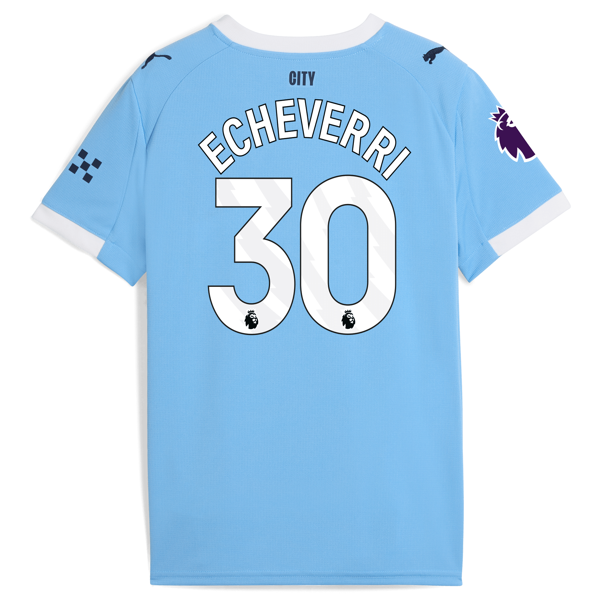 kids manchester city home jersey 202526 with echeverri 30 printing Manchester City Shirts | Official Team Gear