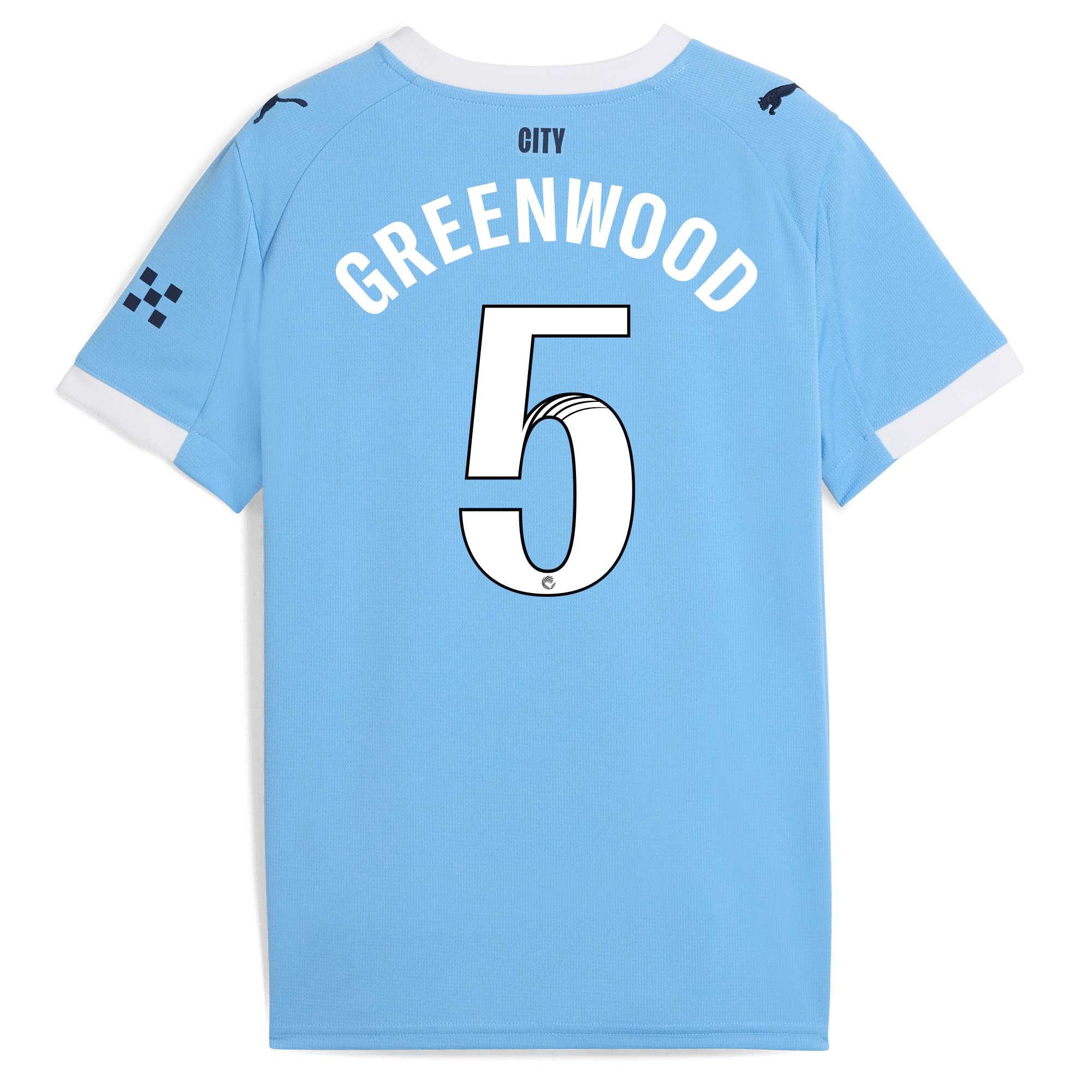 kids manchester city home jersey 202526 with greenwood 5 printing Manchester City Shirts | Official Team Gear