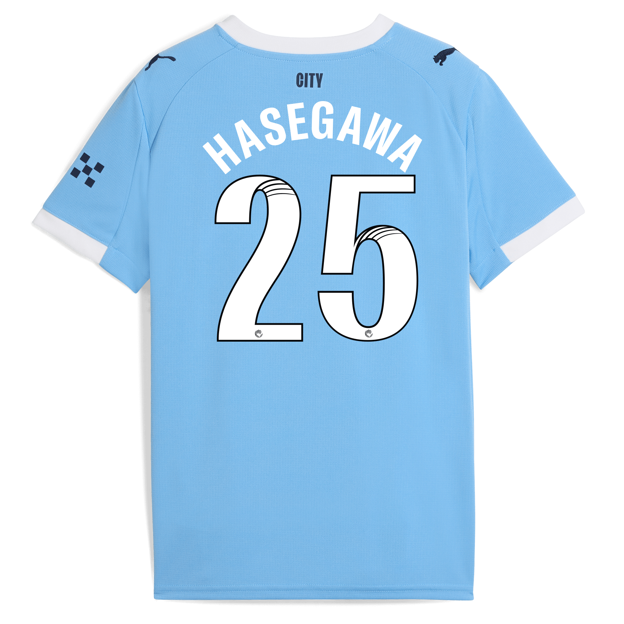 kids manchester city home jersey 202526 with hasegawa 25 printing Manchester City Shirts | Official Team Gear