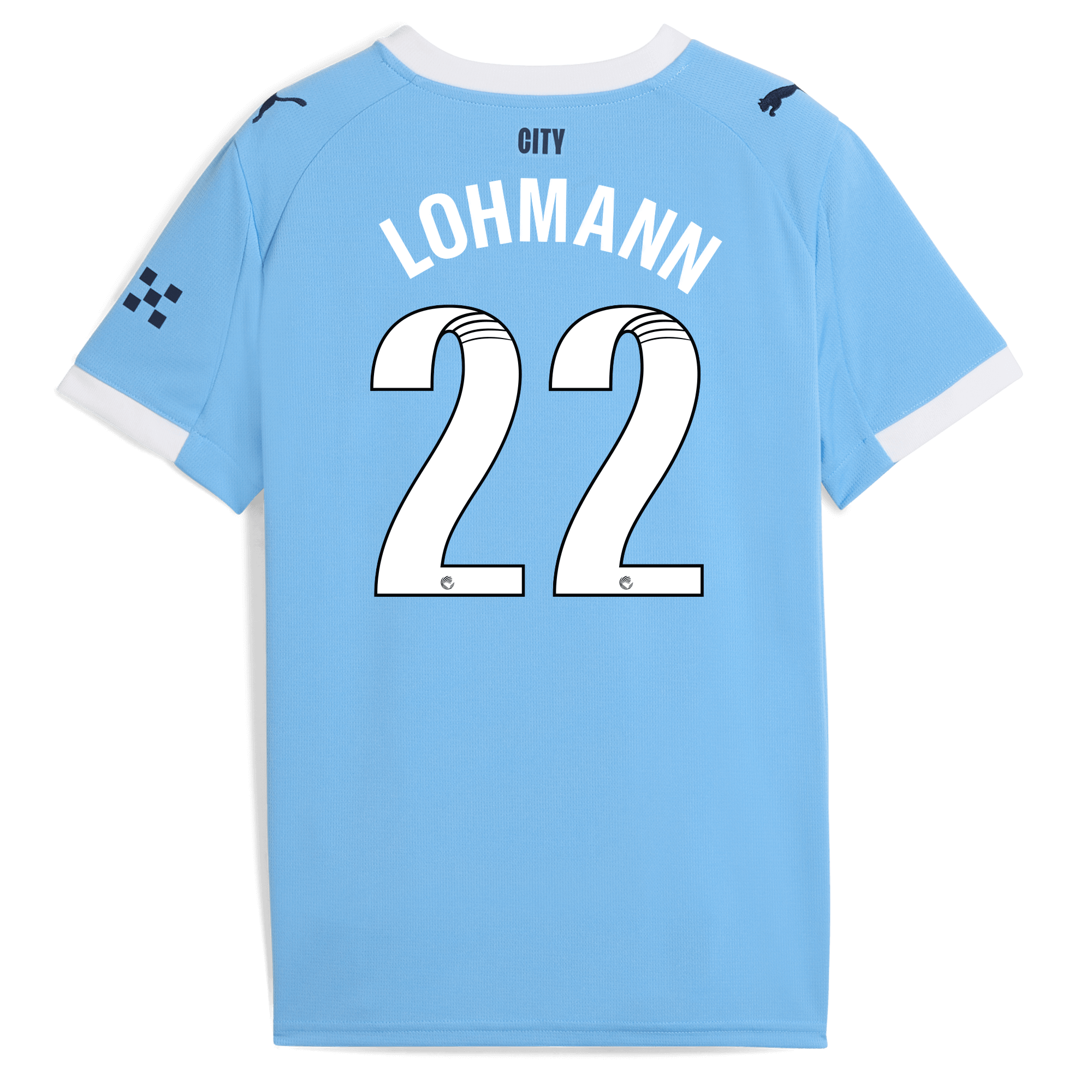 kids manchester city home jersey 202526 with lohmann 22 printing Manchester City Shirts | Official Team Gear
