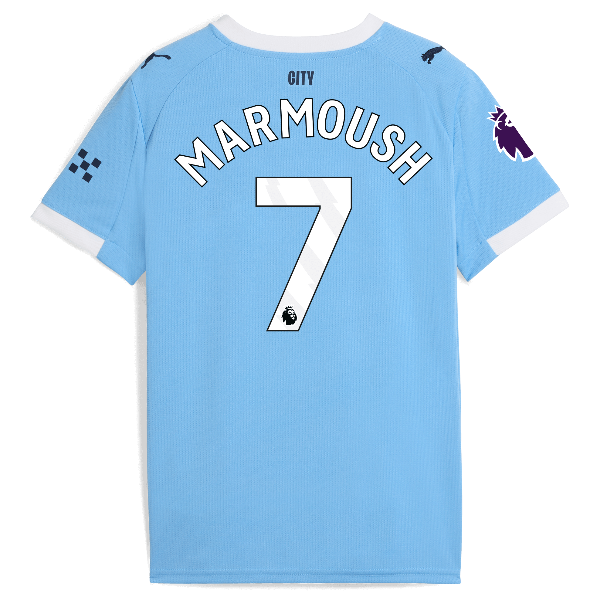 kids manchester city home jersey 202526 with marmoush 7 printing Manchester City Shirts | Official Team Gear