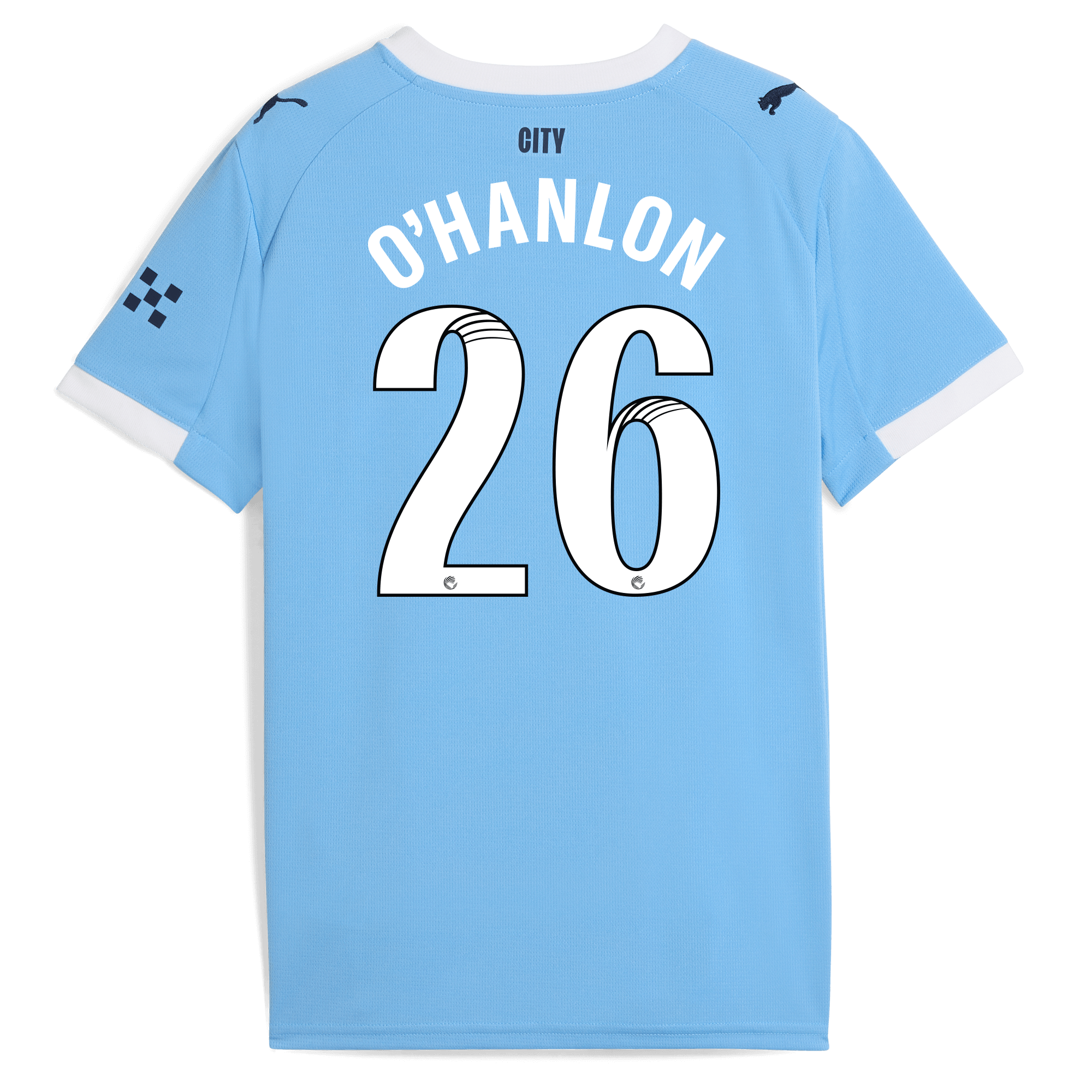 kids manchester city home jersey 202526 with ohanlon 26 printing Manchester City Shirts | Official Team Gear
