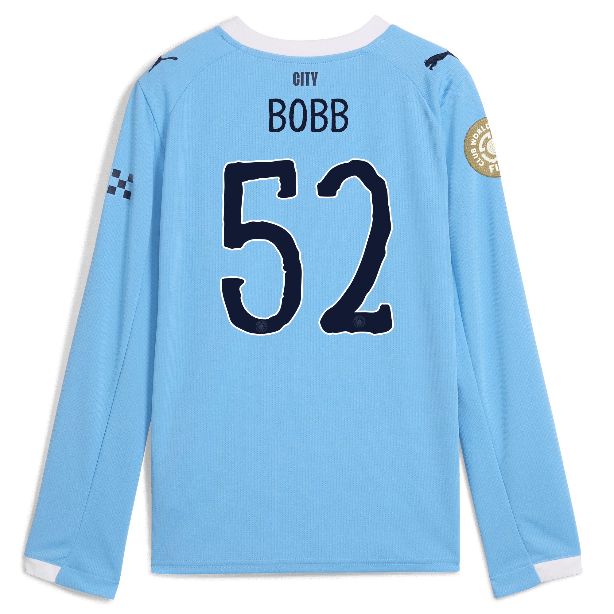 kids manchester city kidsuper club world cup home jersey 202526 long sleeve with bobb 52 printing Manchester City Shirts | Official Team Gear