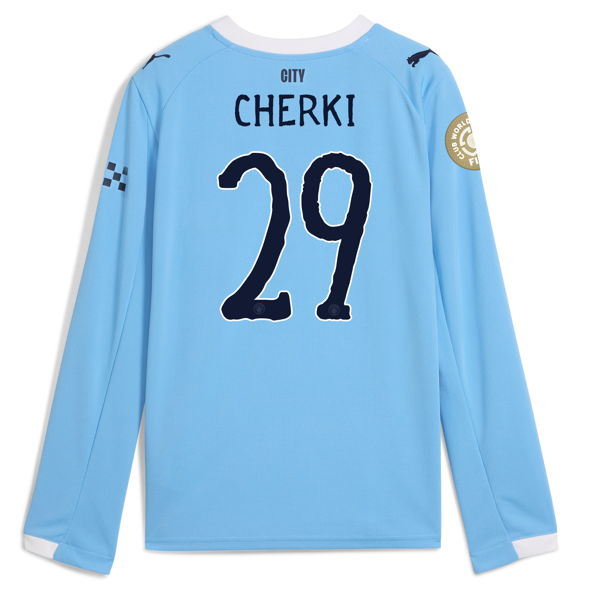 kids manchester city kidsuper club world cup home jersey 202526 long sleeve with cherki 29 printing Manchester City Shirts | Official Team Gear