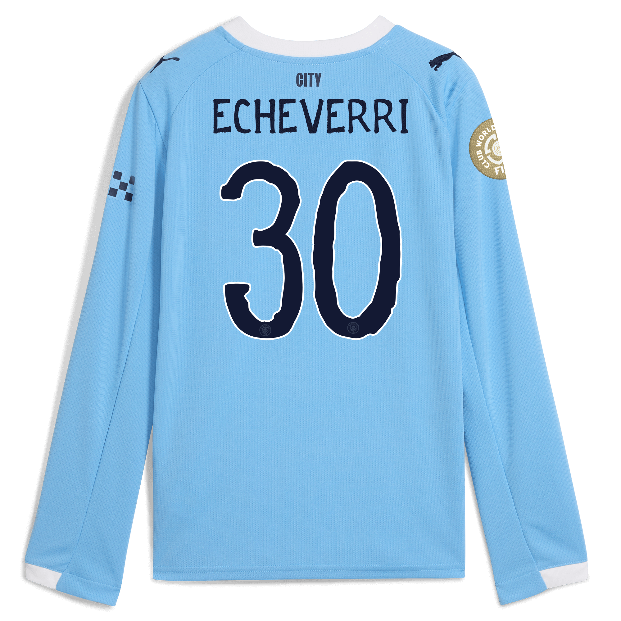 kids manchester city kidsuper club world cup home jersey 202526 long sleeve with echeverri 30 printing Manchester City Shirts | Official Team Gear