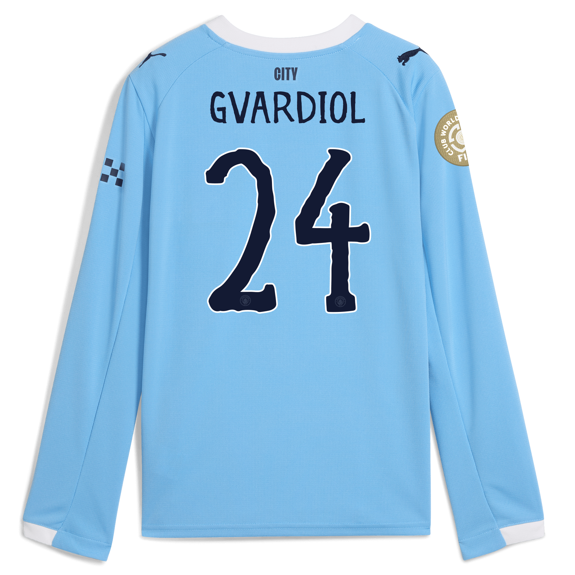 kids manchester city kidsuper club world cup home jersey 202526 long sleeve with gvardiol 24 printing Manchester City Shirts | Official Team Gear