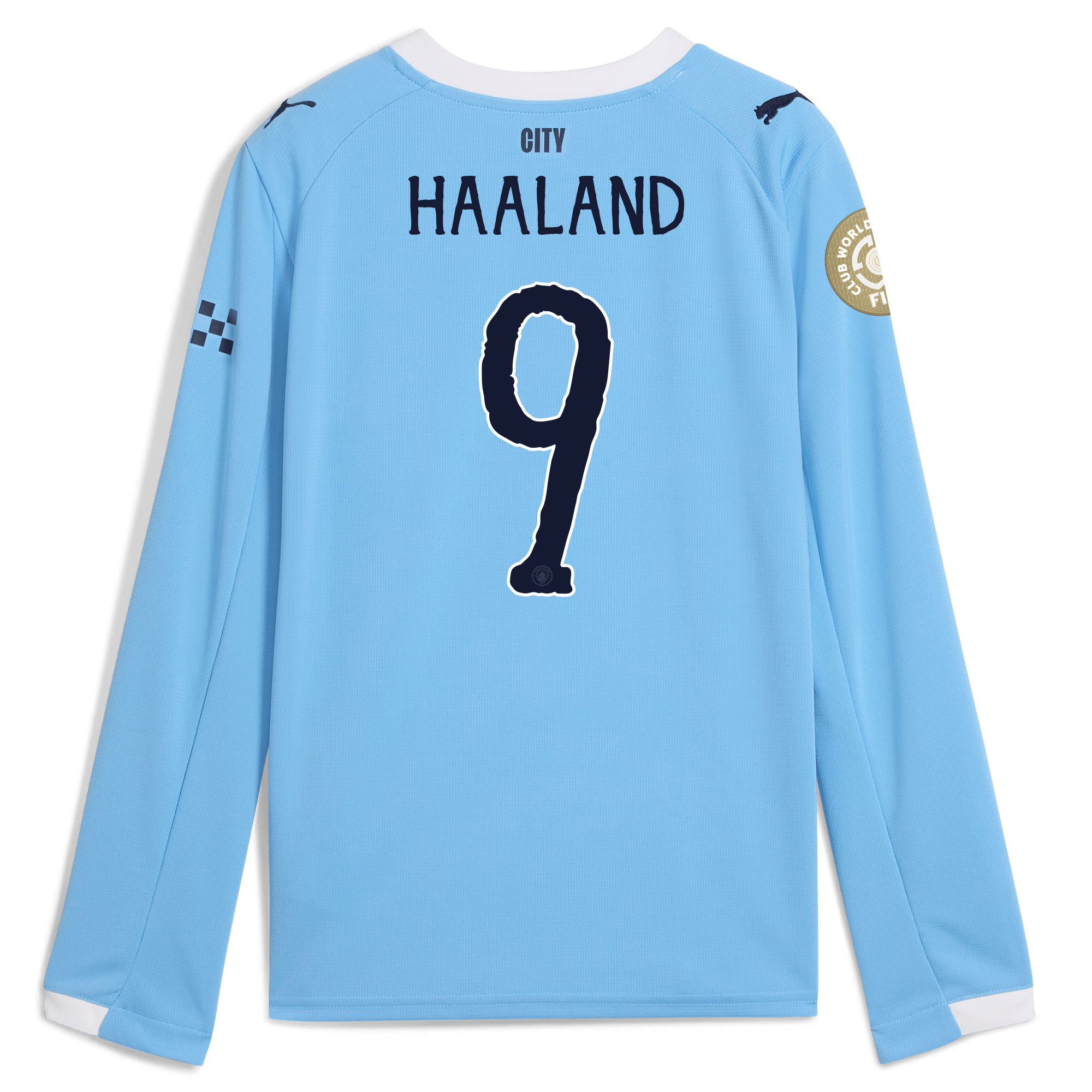 kids manchester city kidsuper club world cup home jersey 202526 long sleeve with haaland 9 printing Manchester City Shirts | Official Team Gear