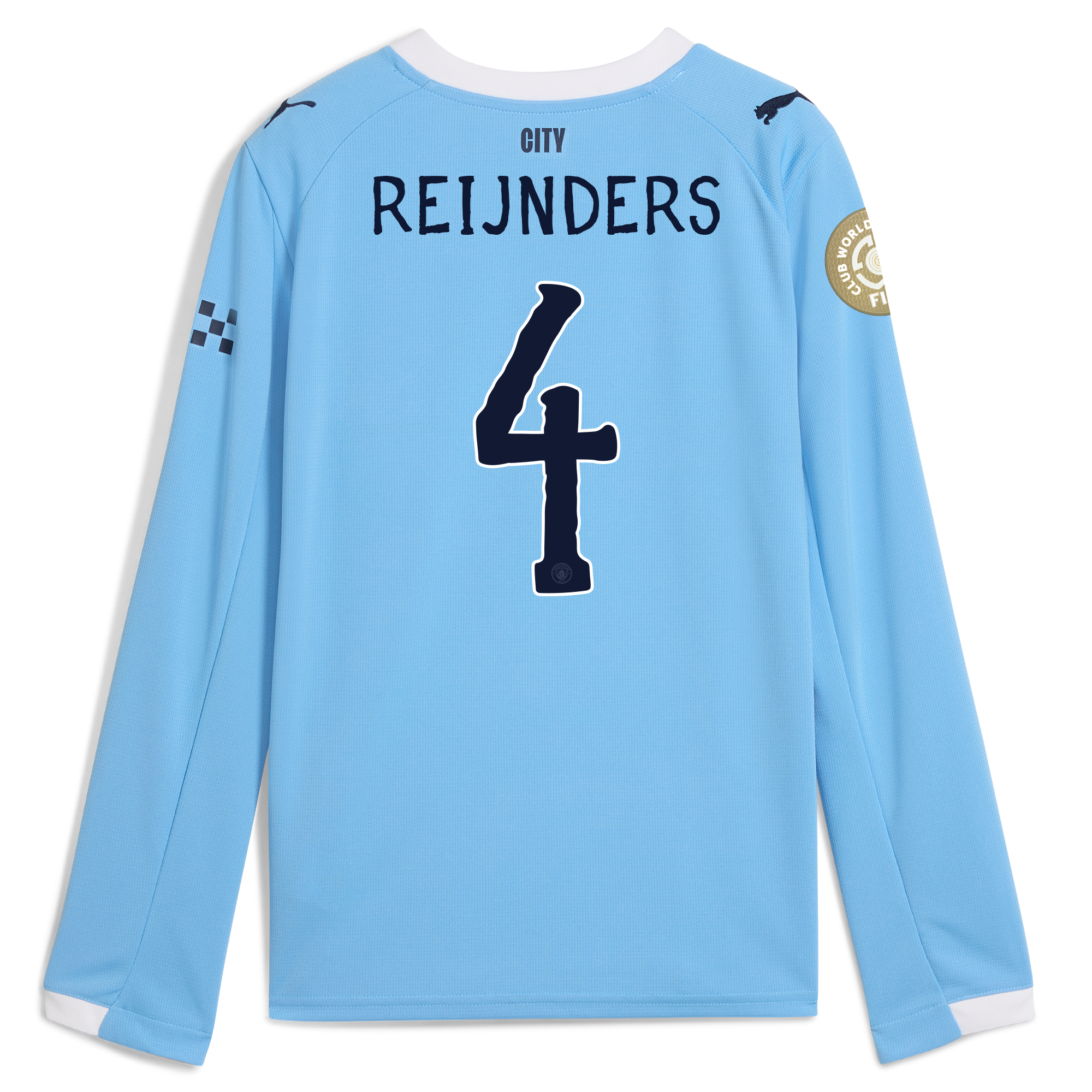 kids manchester city kidsuper club world cup home jersey 202526 long sleeve with reijnders 4 printing Manchester City Shirts | Official Team Gear