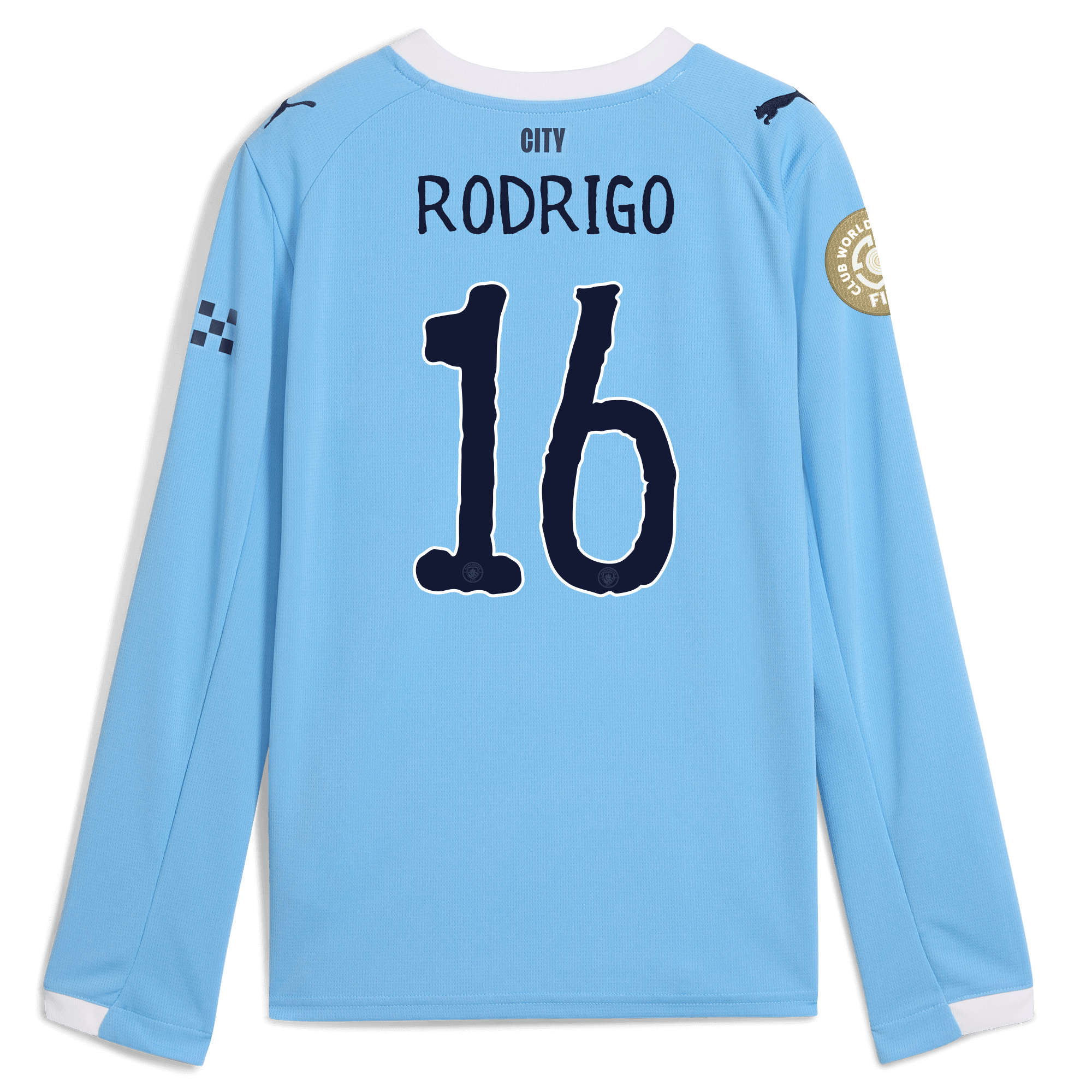 kids manchester city kidsuper club world cup home jersey 202526 long sleeve with rodrigo 16 printing Manchester City Shirts | Official Team Gear