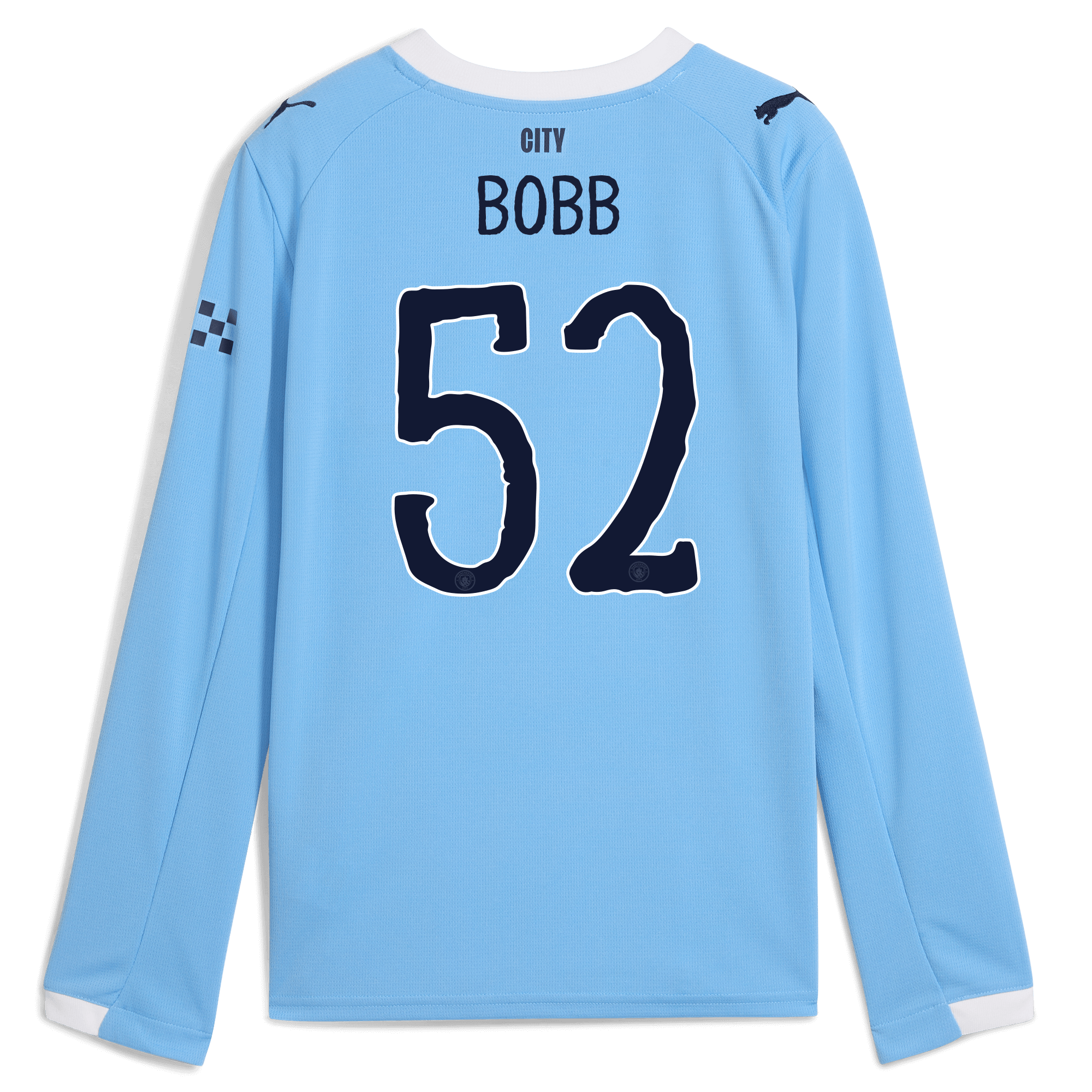 kids manchester city kidsuper home jersey 202526 long sleeve with bobb 52 printing Manchester City Shirts | Official Team Gear