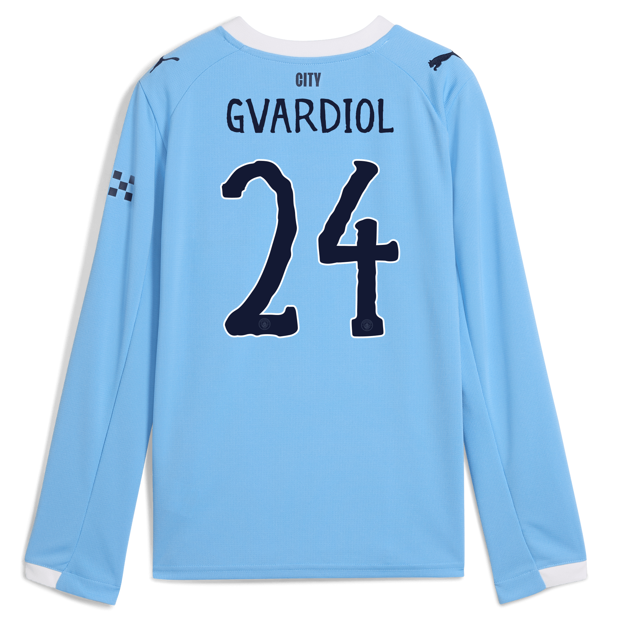kids manchester city kidsuper home jersey 202526 long sleeve with gvardiol 24 printing Manchester City Shirts | Official Team Gear