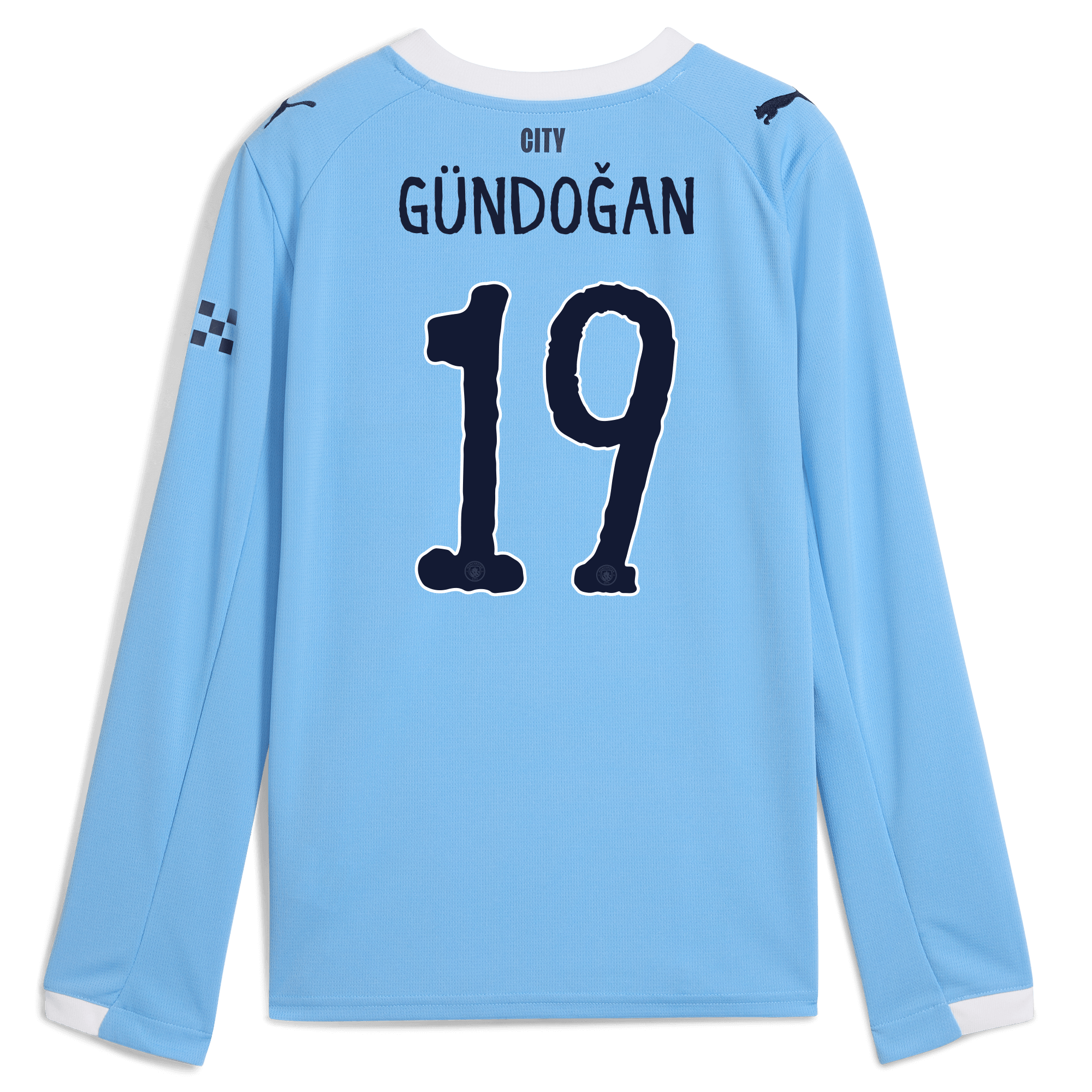 kids manchester city kidsuper home jersey 202526 long sleeve with gÜndoĞan 19 printing Manchester City Shirts | Official Team Gear