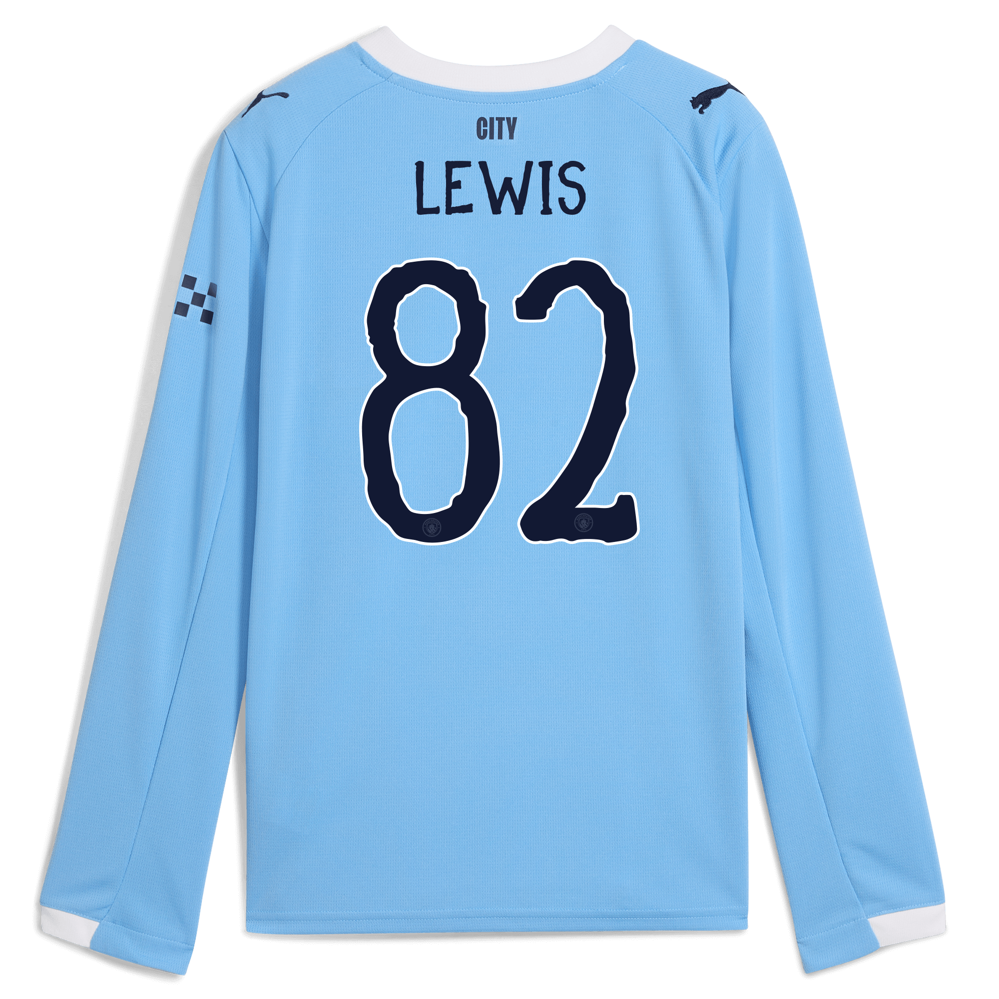 kids manchester city kidsuper home jersey 202526 long sleeve with lewis 82 printing Manchester City Shirts | Official Team Gear