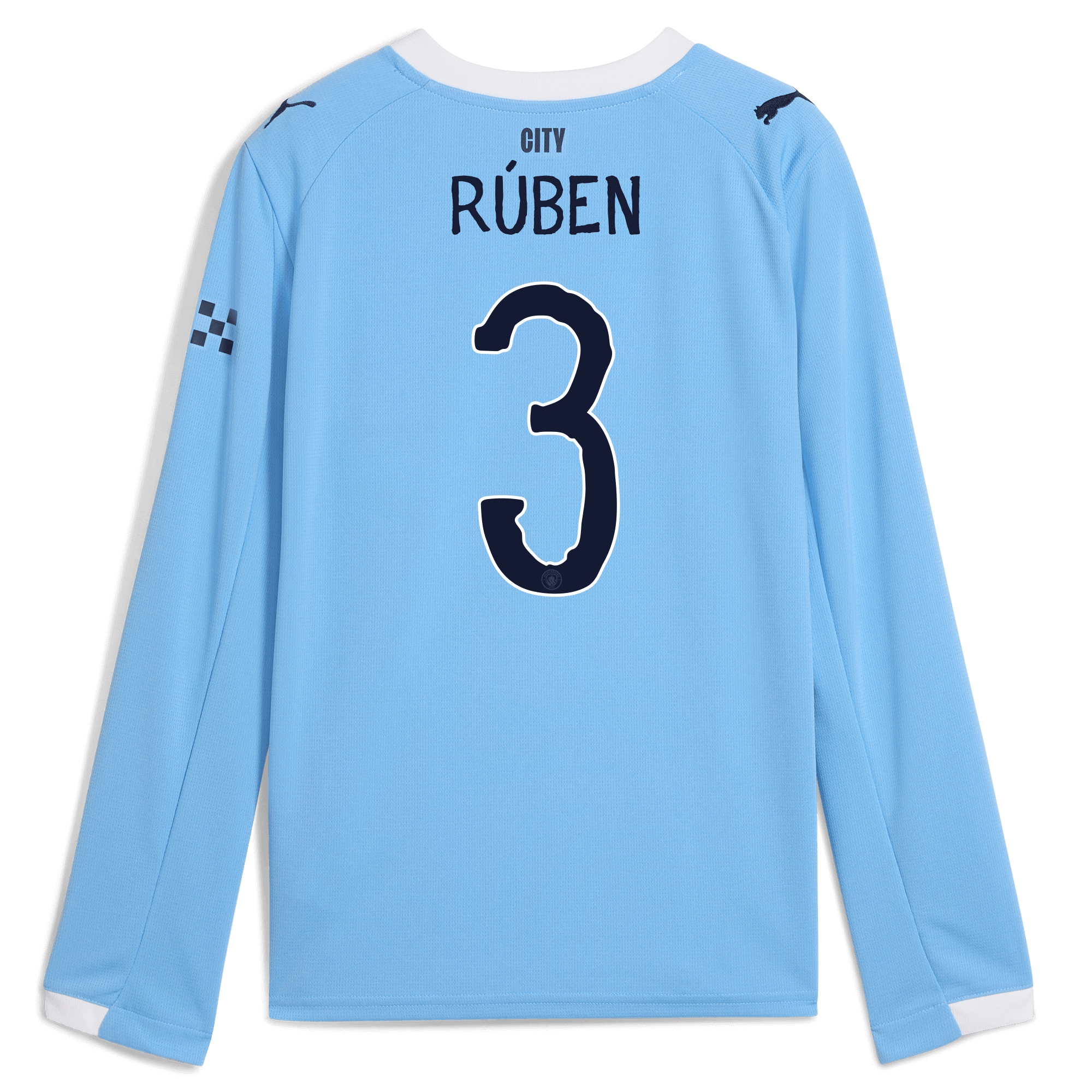 kids manchester city kidsuper home jersey 202526 long sleeve with rÚben 3 printing Manchester City Shirts | Official Team Gear