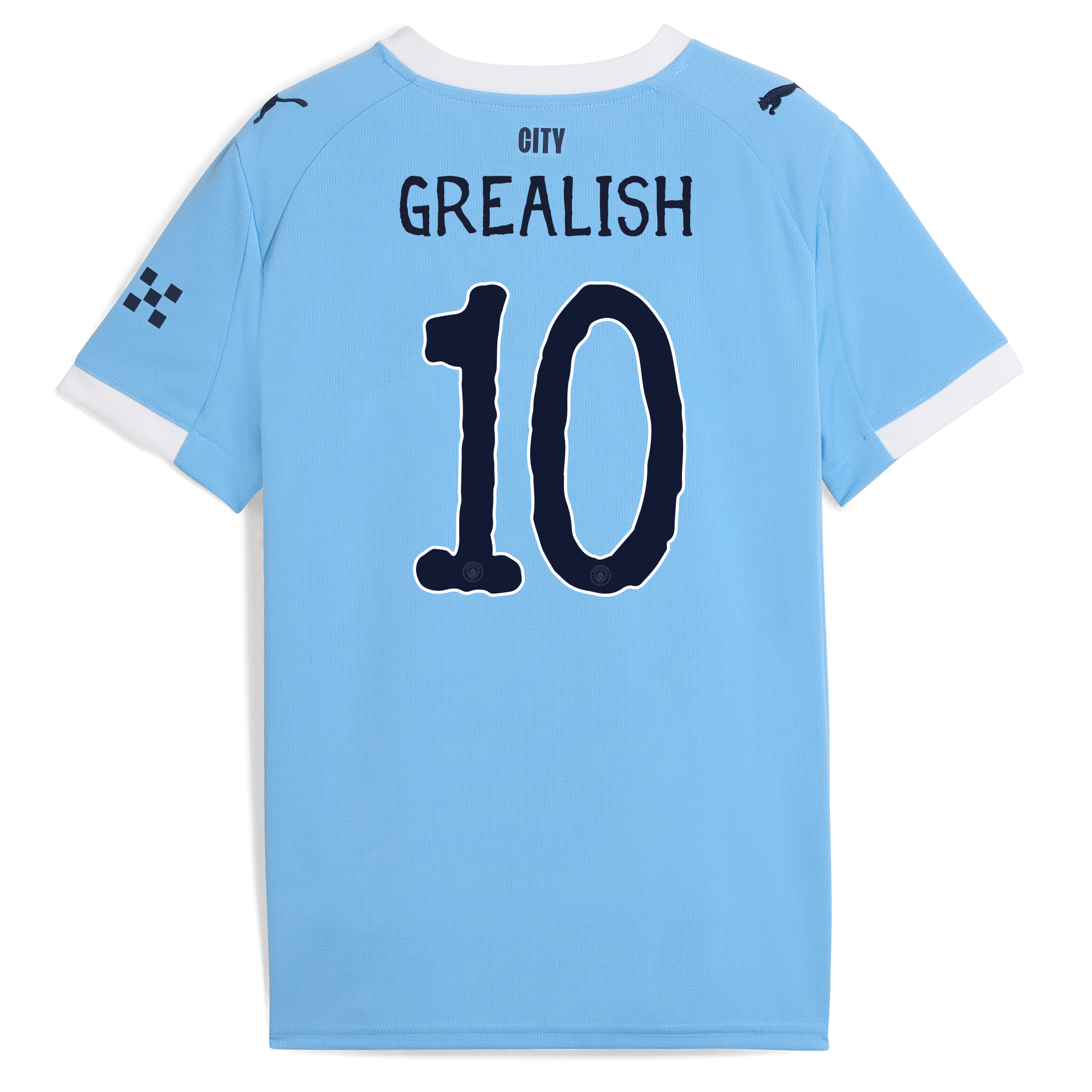kids manchester city kidsuper home jersey 202526 with grealish 10 printing Manchester City Shirts | Official Team Gear