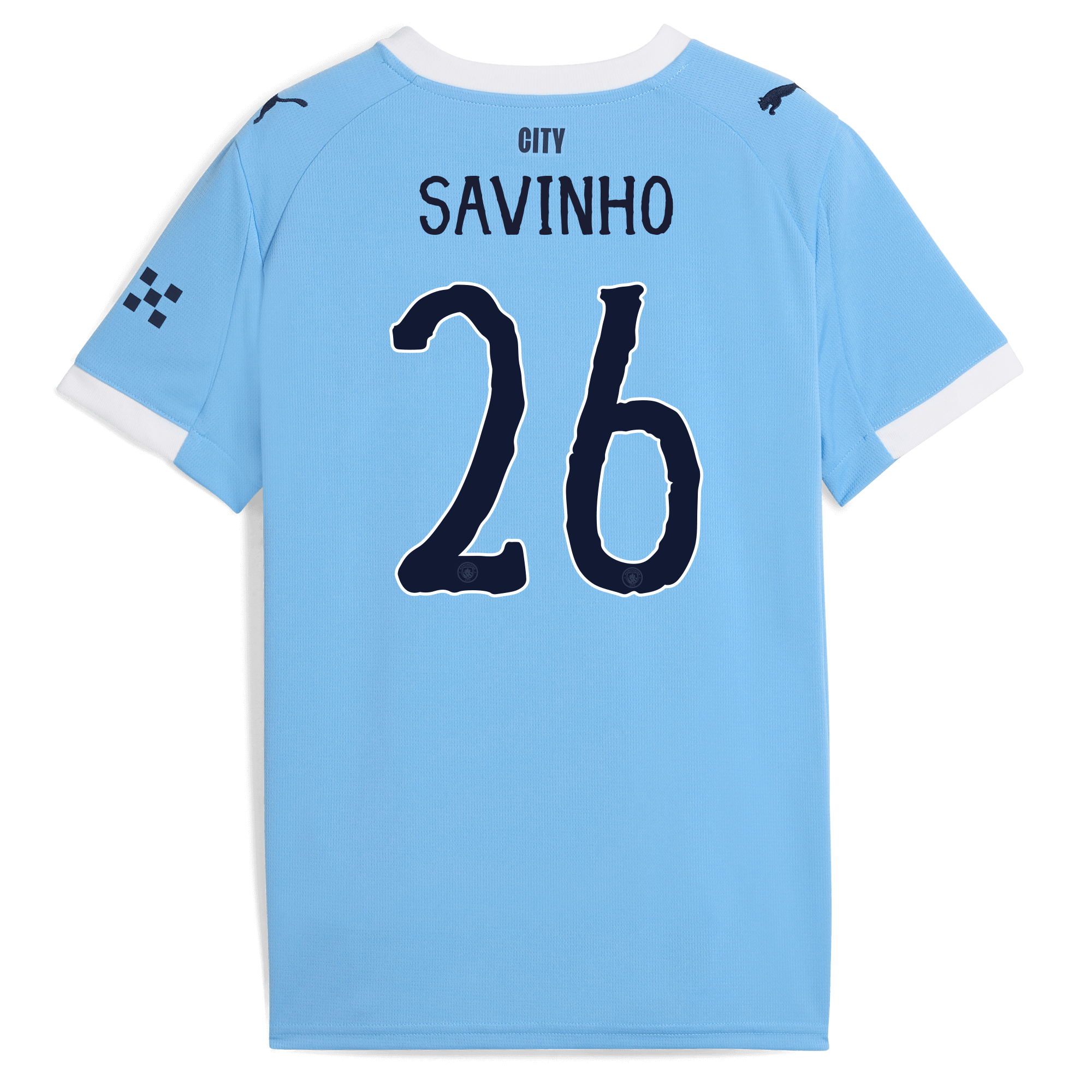 kids manchester city kidsuper home jersey 202526 with savinho 26 printing Manchester City Shirts | Official Team Gear