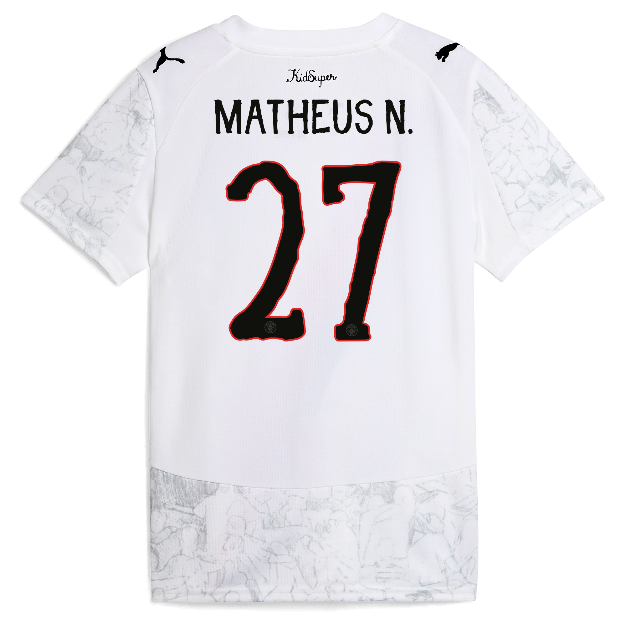 kids manchester city kidsuper jersey 202526 with matheus n. 27 printing Manchester City Shirts | Official Team Gear