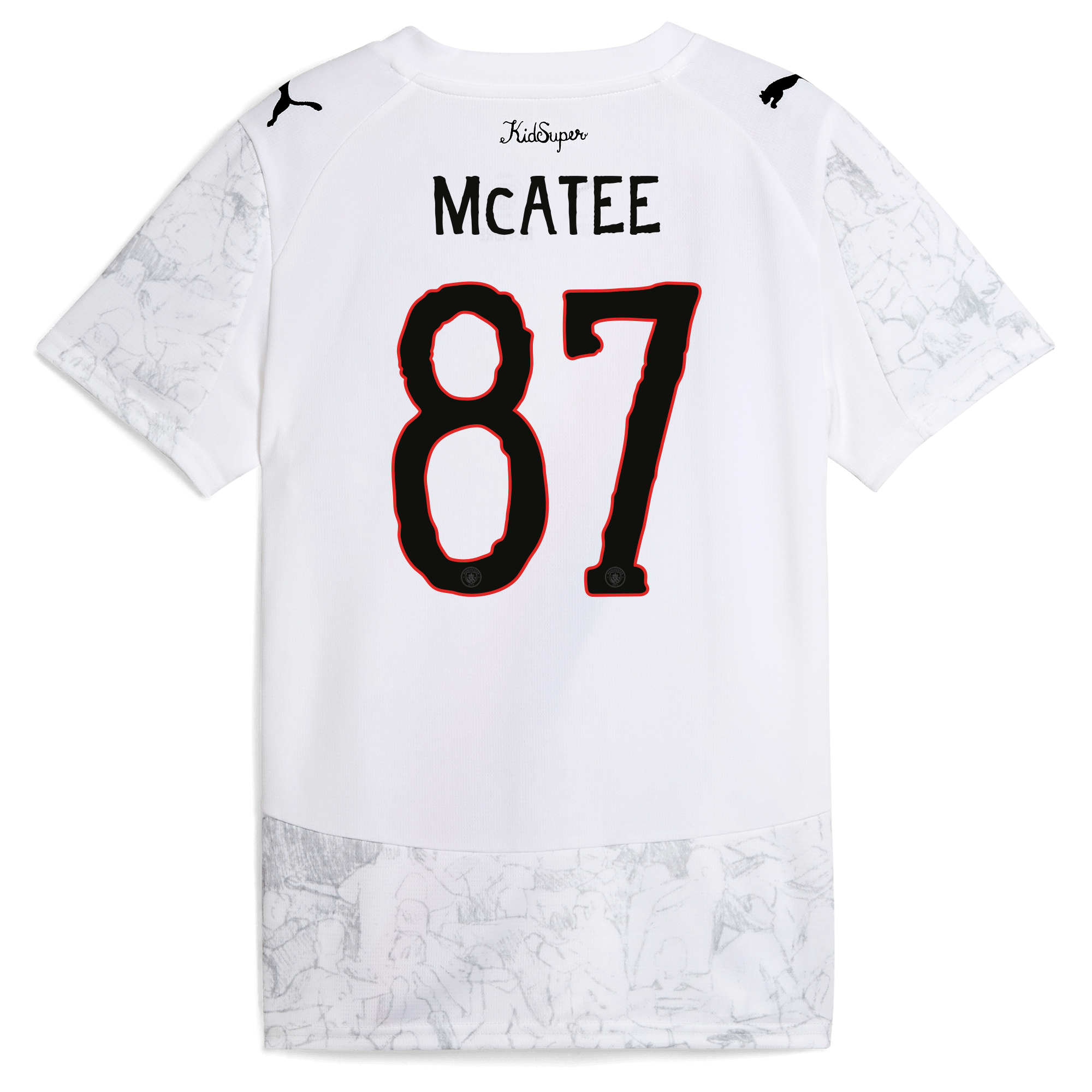 kids manchester city kidsuper jersey 202526 with mcatee 87 printing Manchester City Shirts | Official Team Gear