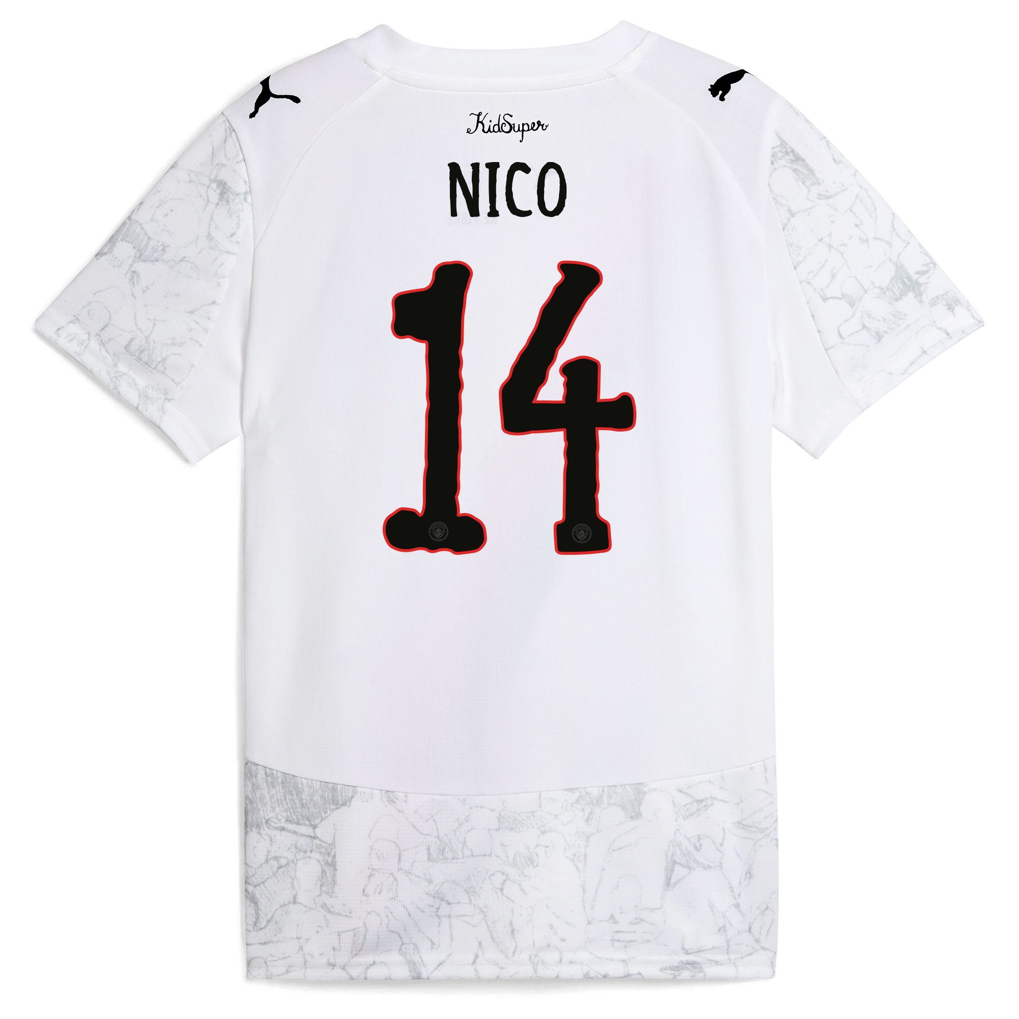 kids manchester city kidsuper jersey 202526 with nico 14 printing Manchester City Shirts | Official Team Gear